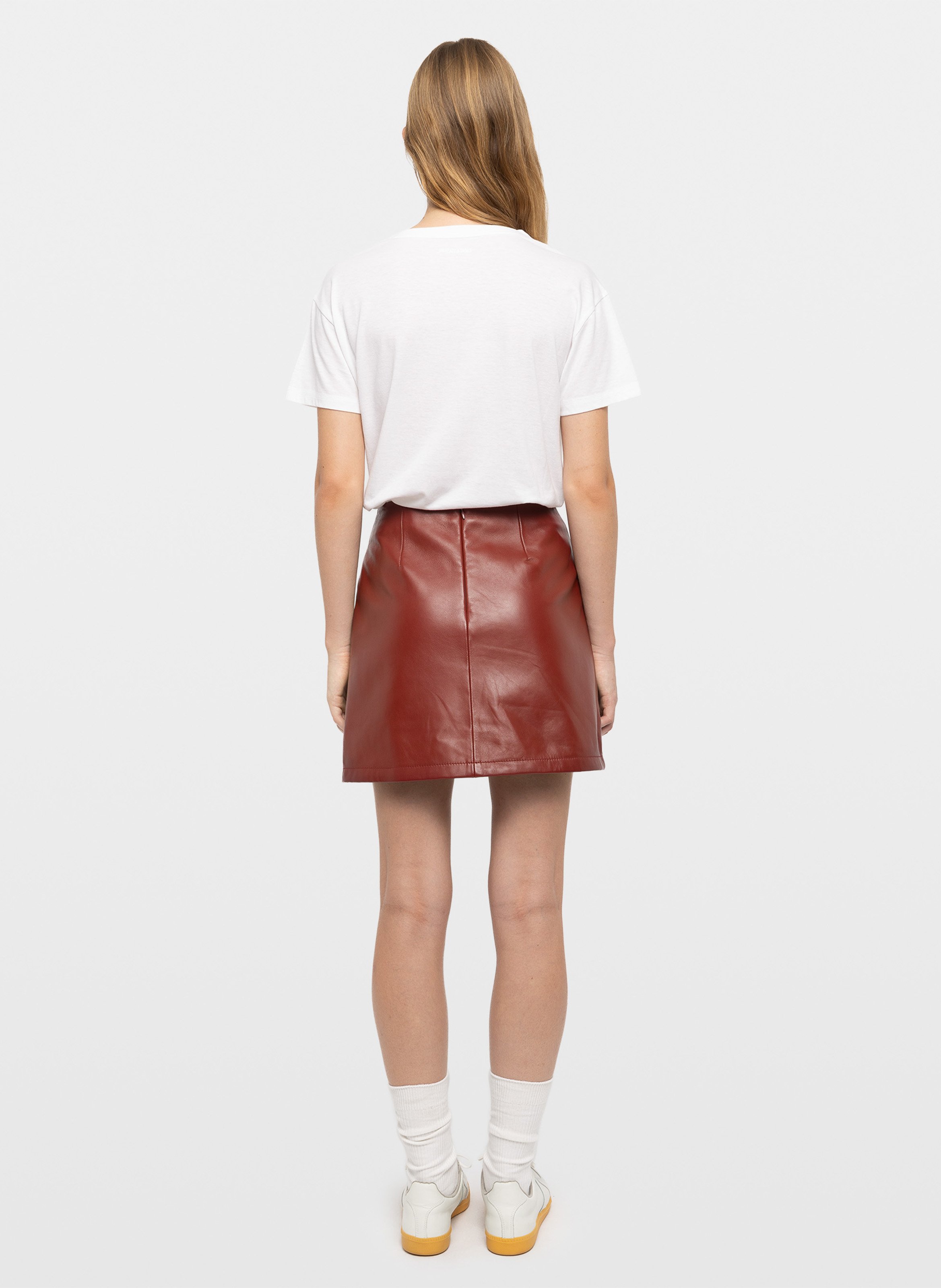 Jupe courte en cuir | Rouge ZADIG&VOLTAIRE Femme