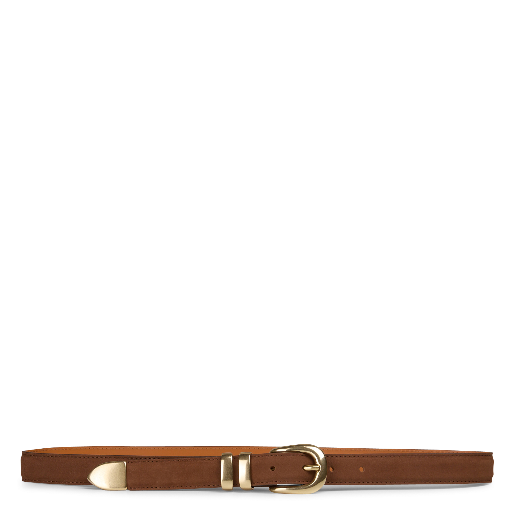 Leather belt MAISON BOINET Brown
