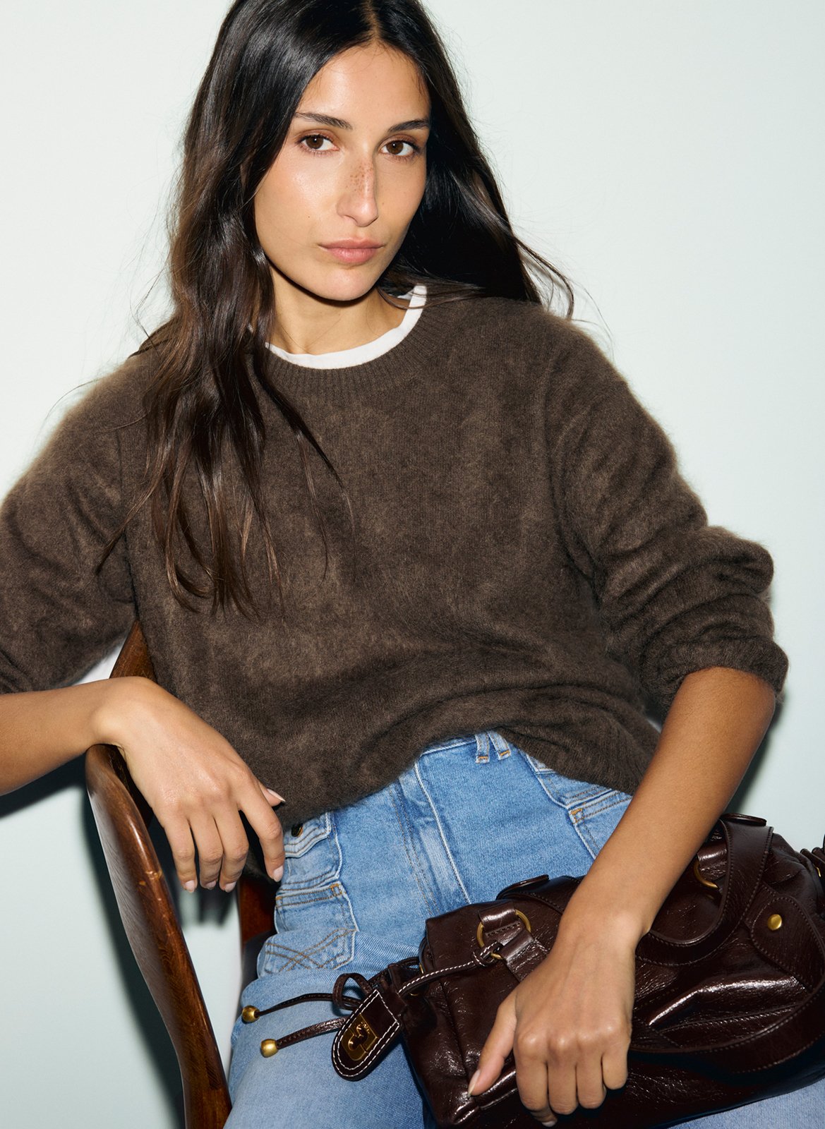 Brushed cashmere sweater GERARD DAREL Brown