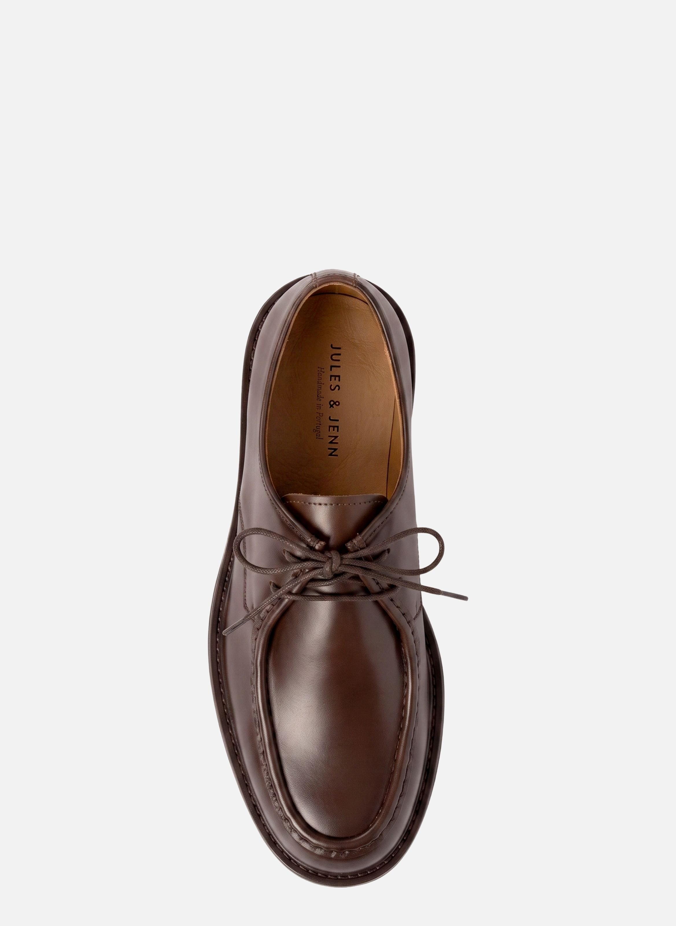Derbies plateau mathis cuir JULES & JENN Marron