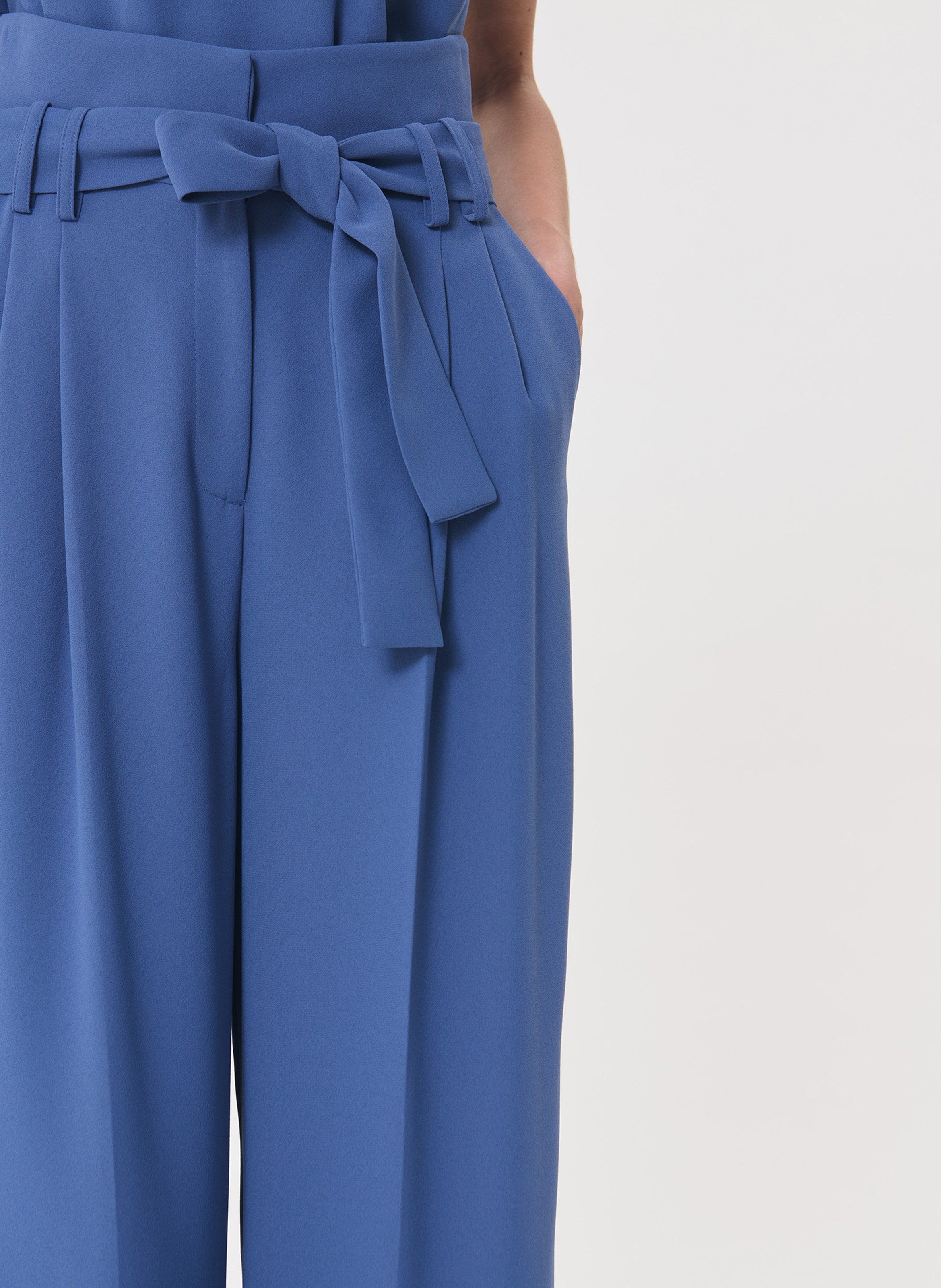 Wijde, effen broek TARA JARMON Blauw