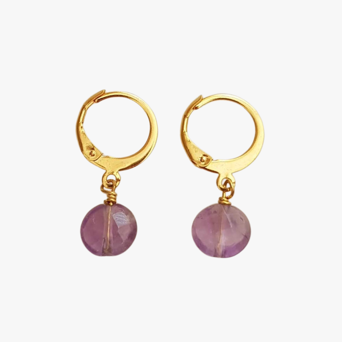 Amethyst earrings GINANDGER Blue