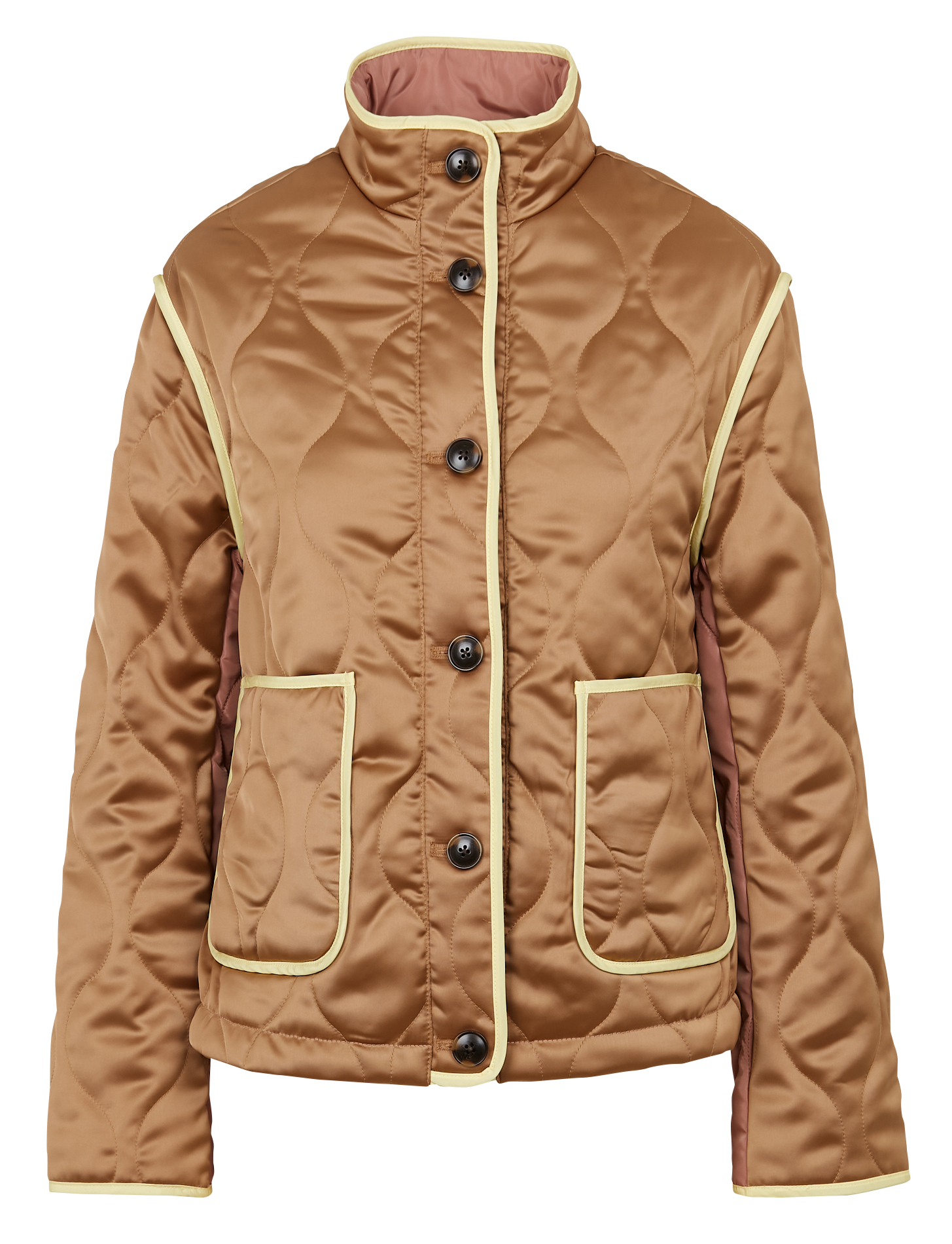 Straight high-neck jacket PAUL SMITH Brown