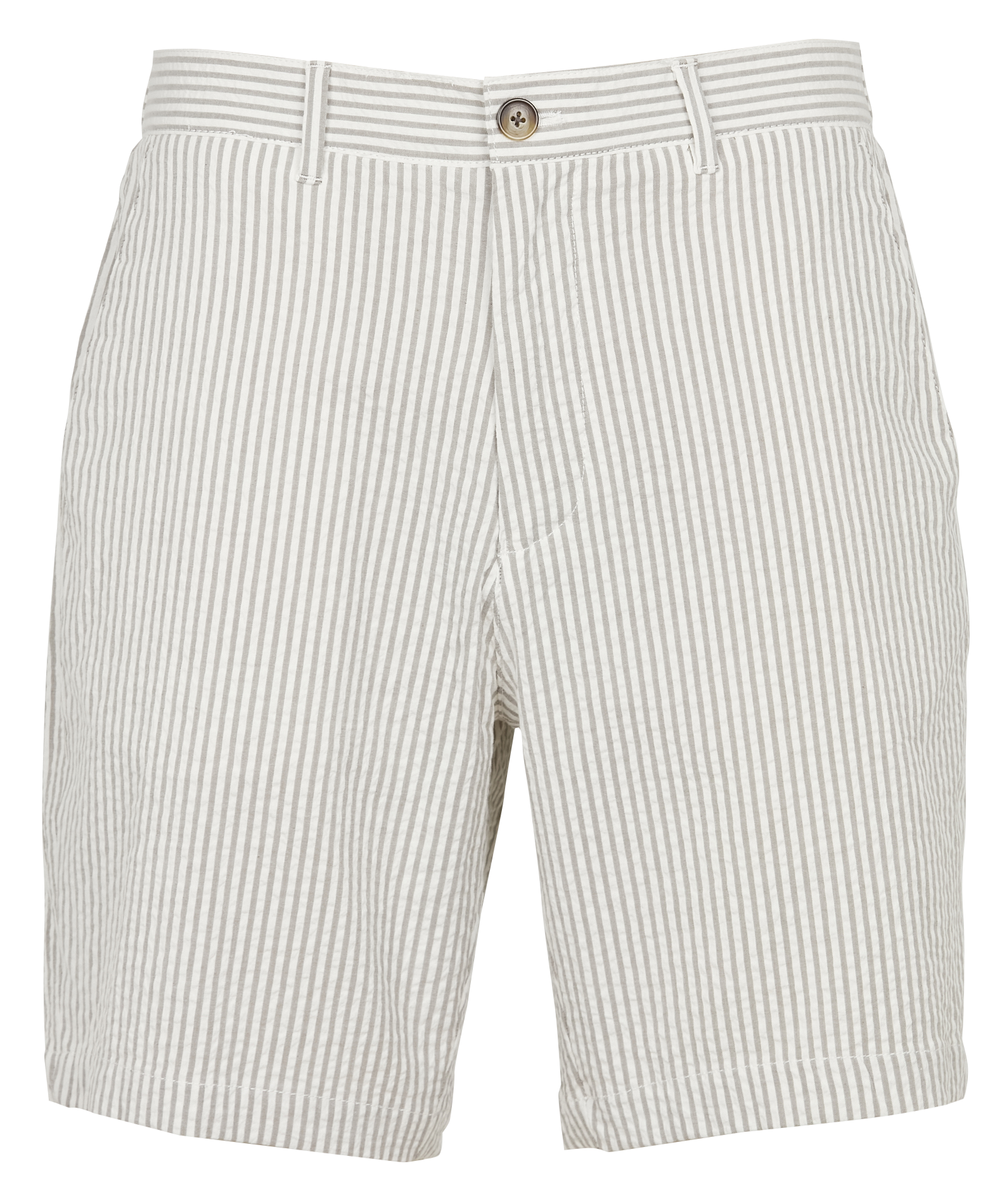 Straight-leg organic cotton-blend shorts SELECTED Grey