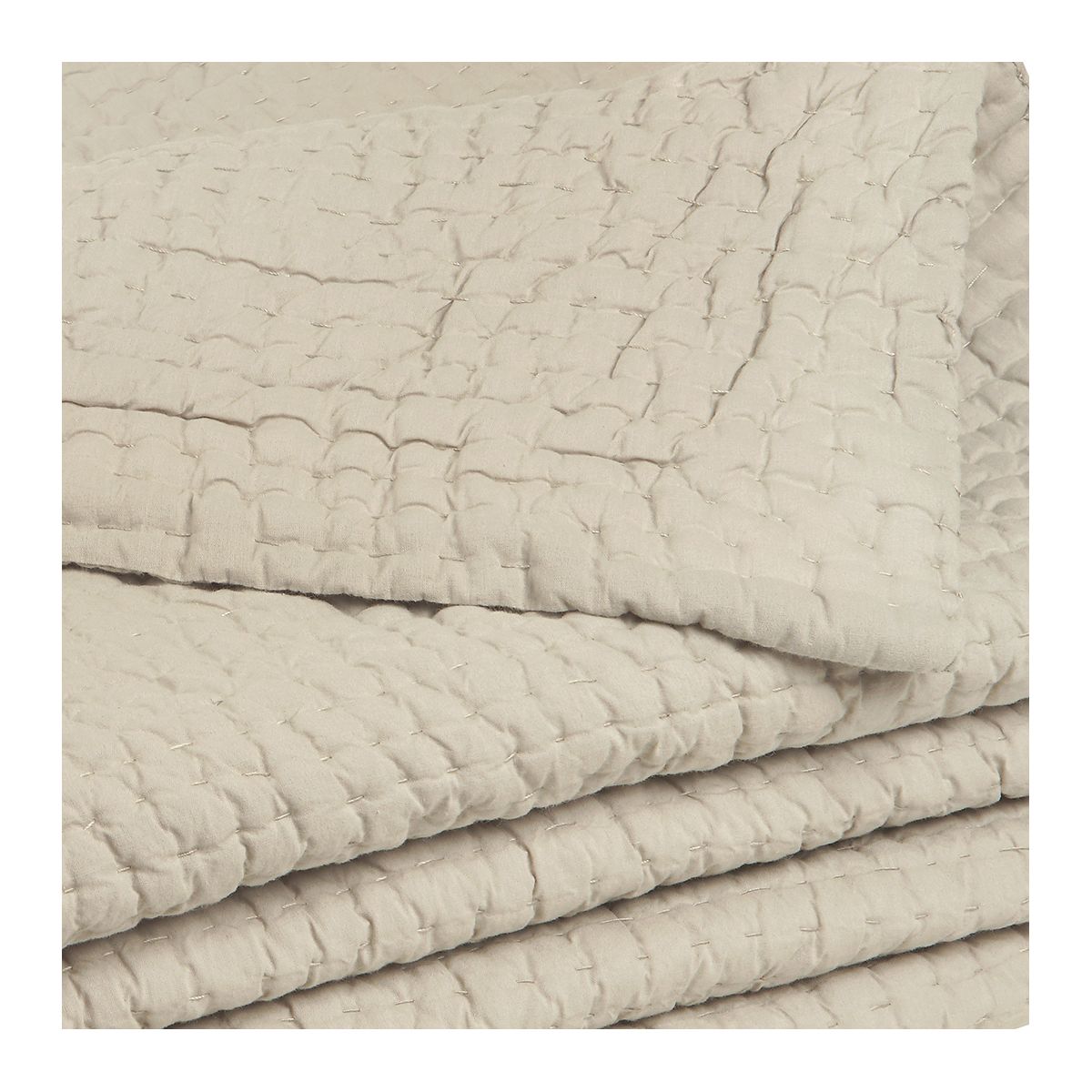 Dessus de lit mastic en coton - 270 x 260 cm BLANC D'IVOIRE Beige