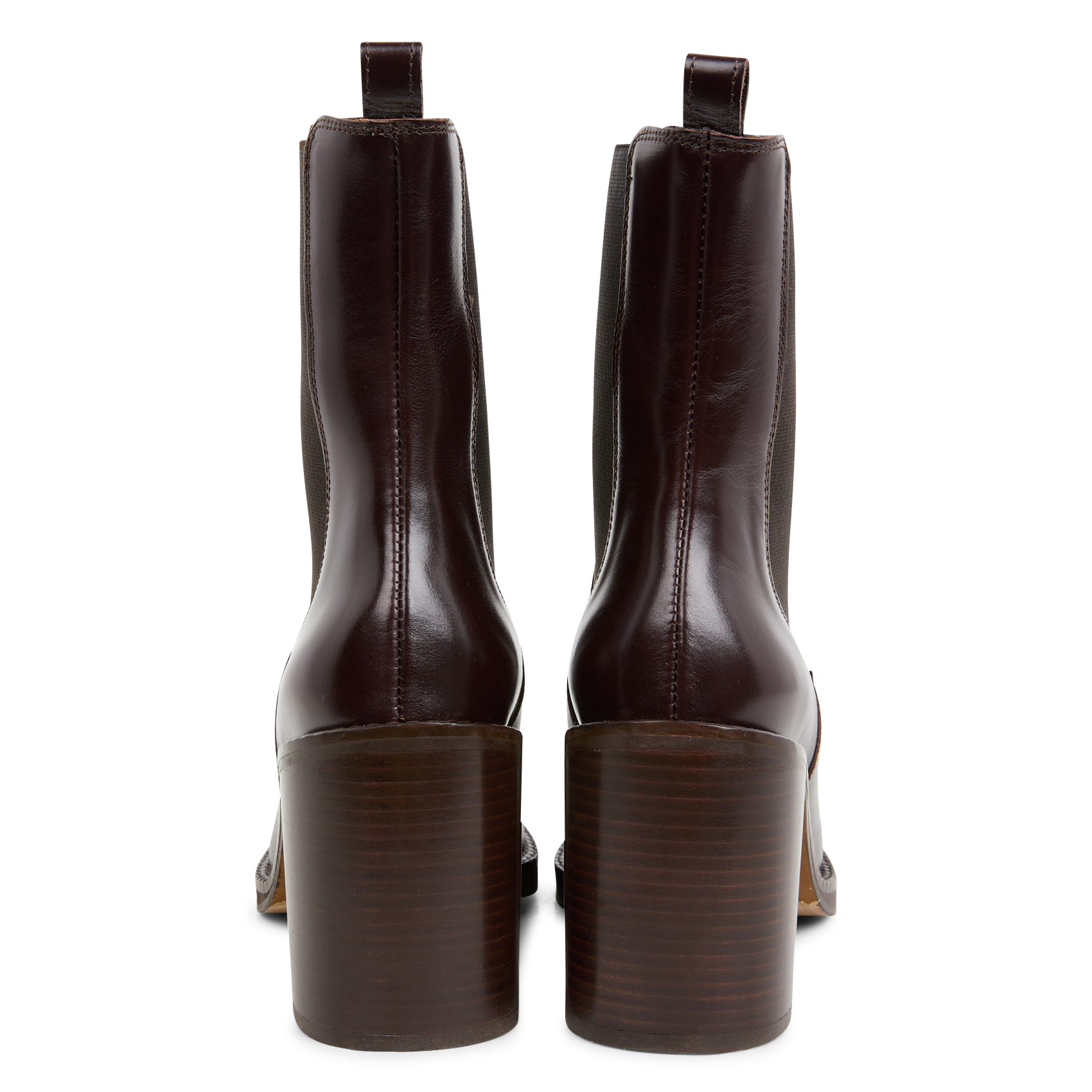 Bottines en cuir Marron