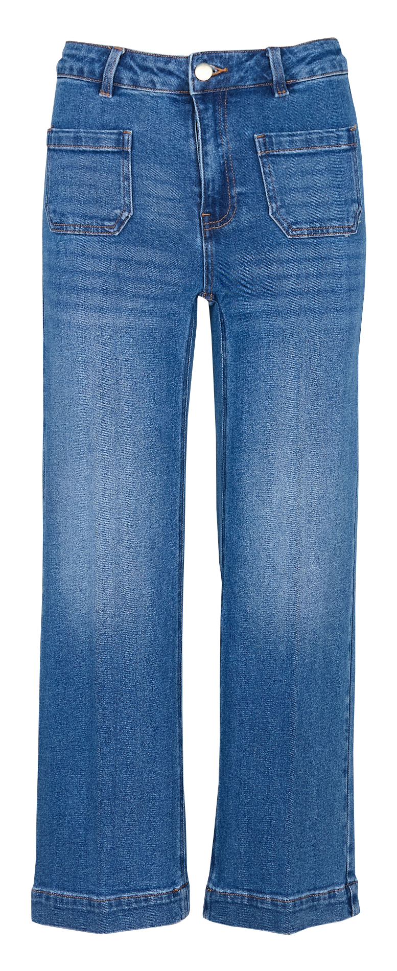 Cropped cotton-blend jeans MAISON 123 Blue