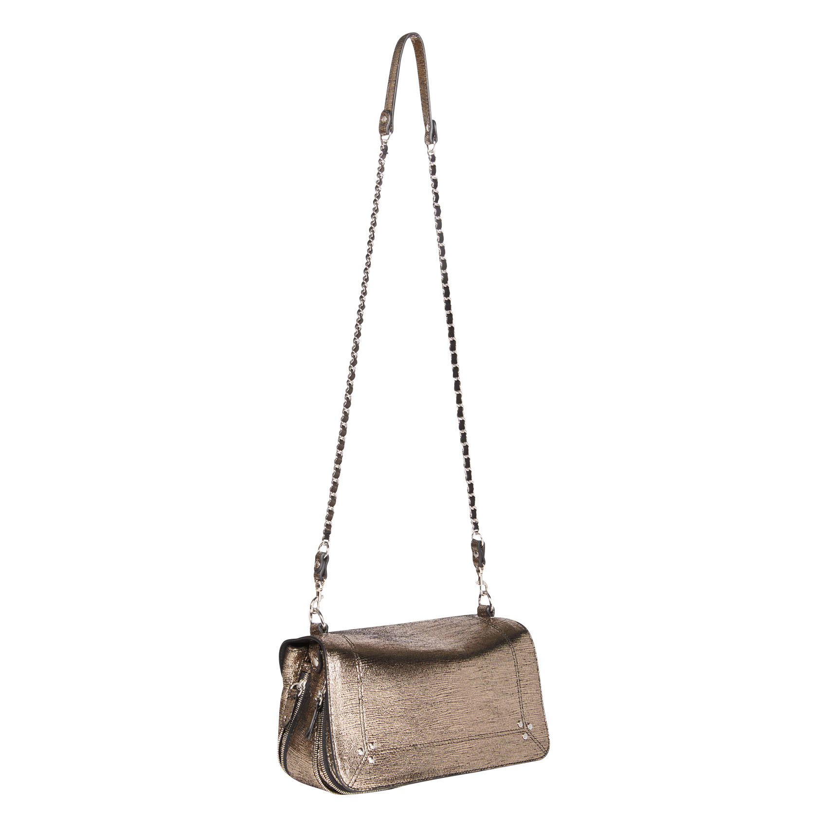 Dori leather shoulder bag JEROME DREYFUSS Silver