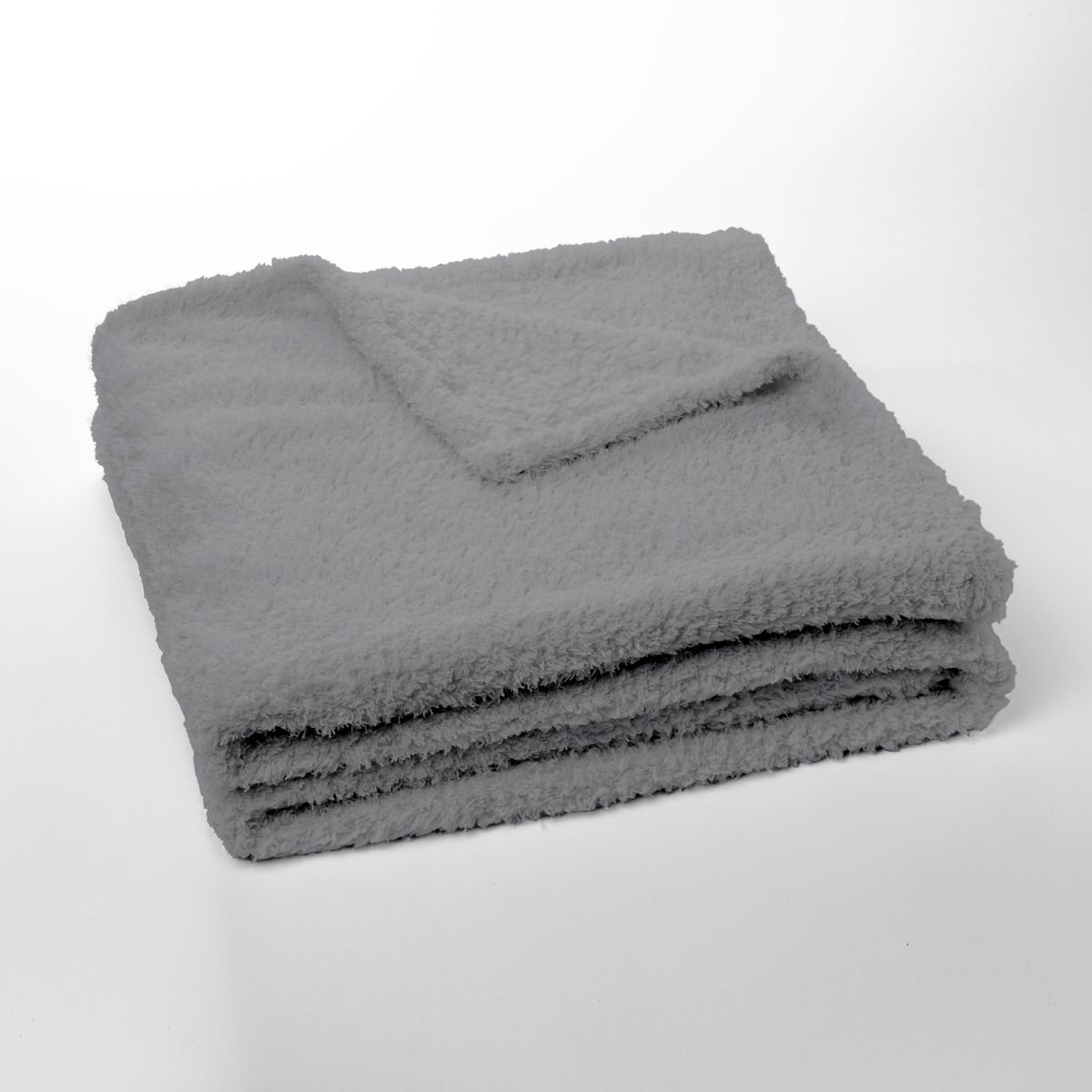 Plaid teddy TODAY LINGE DE MAISON Grey