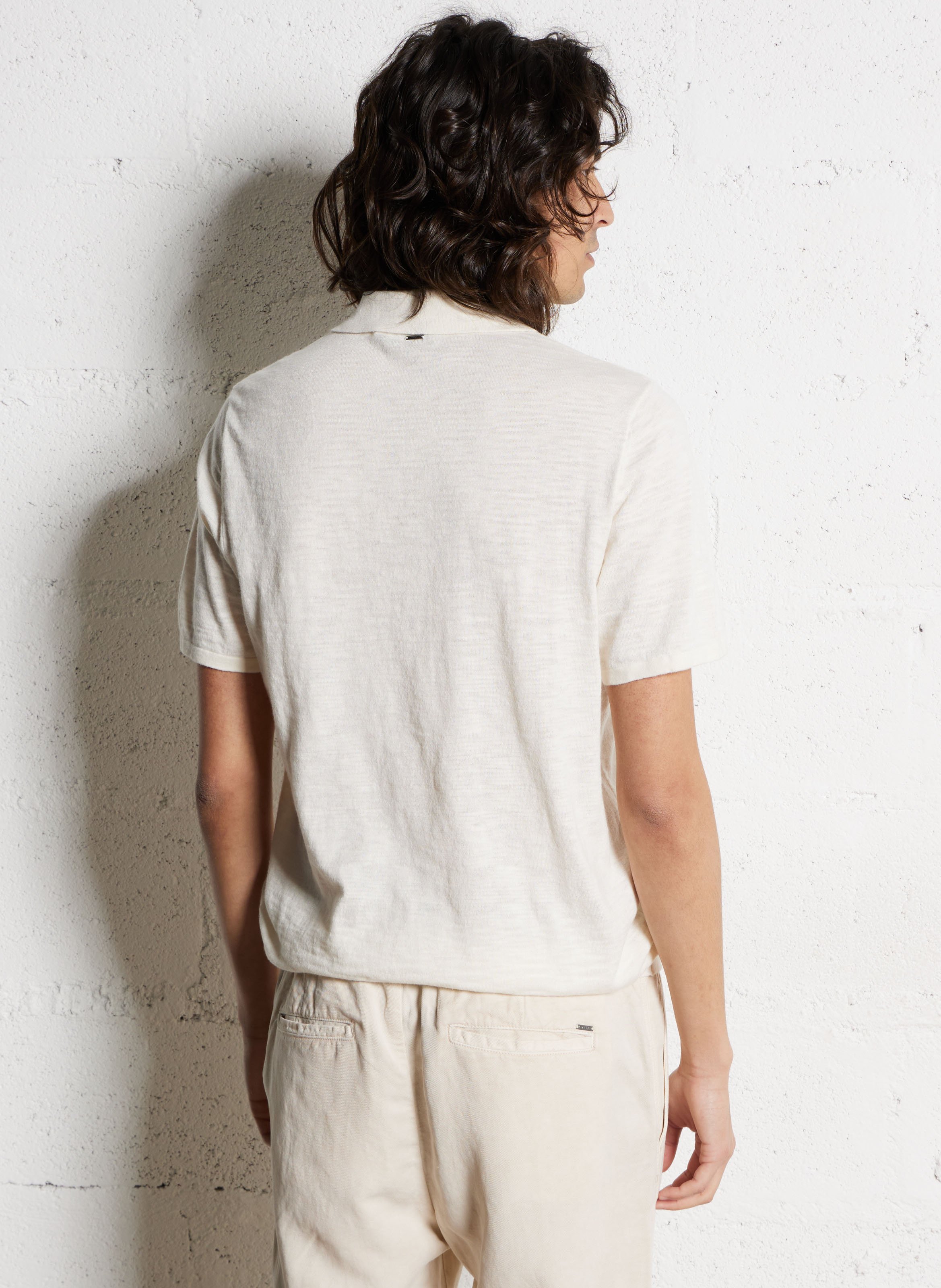 Short-sleeved polo shirt IKKS White