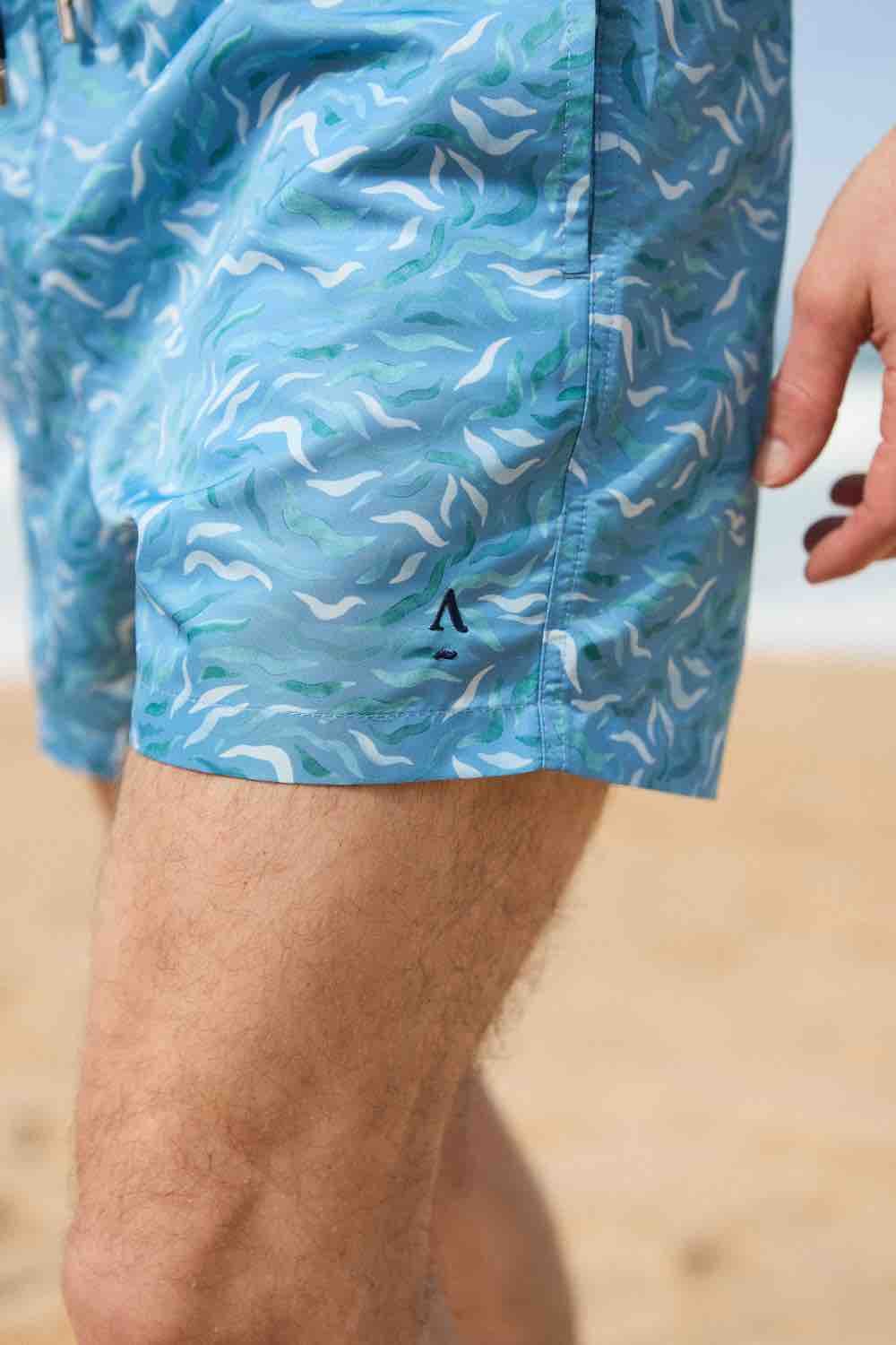 Printed swim shorts with elasticated waistband APNEE Blue
