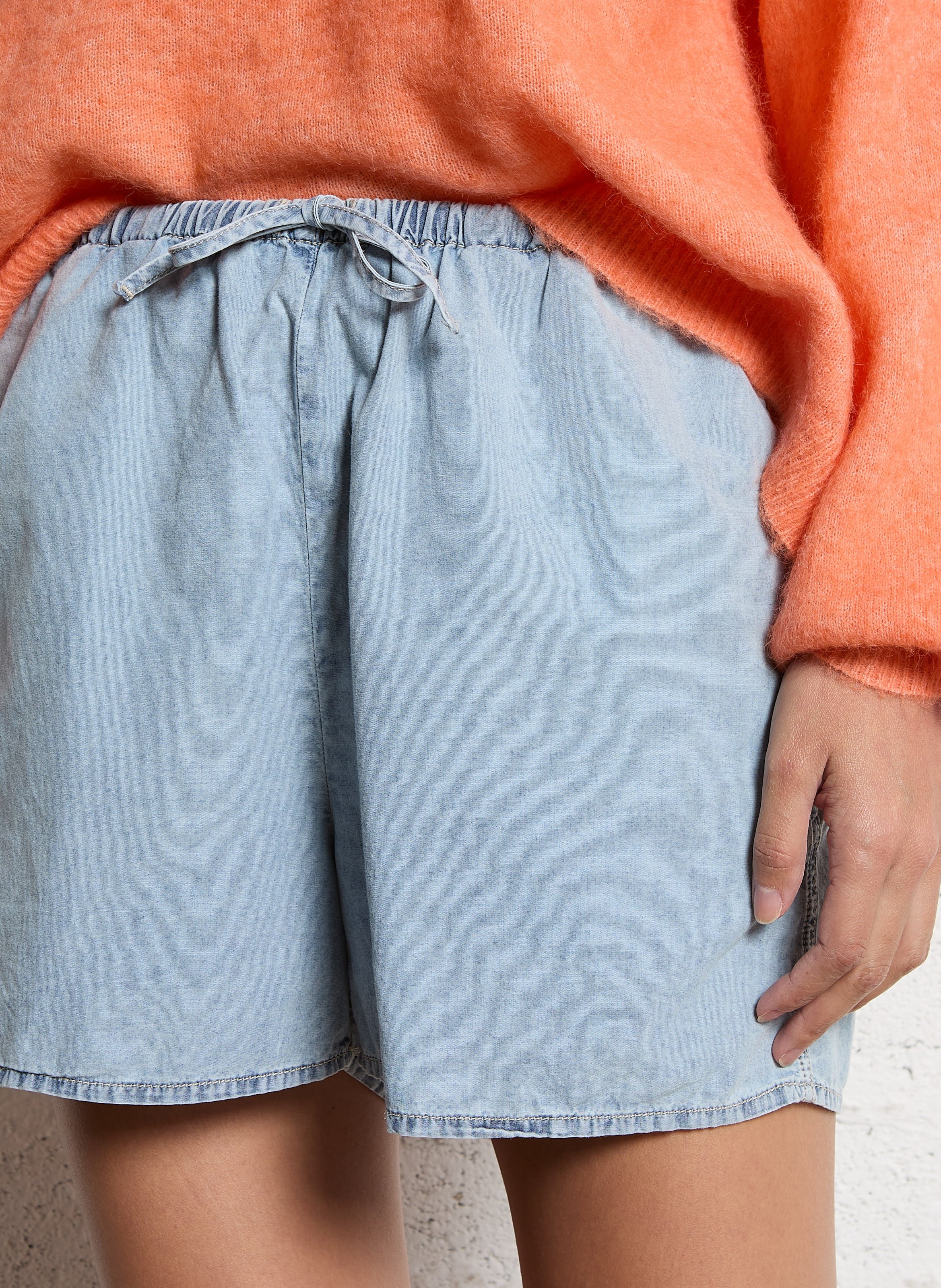 Straight cotton shorts AMERICAN VINTAGE Blue