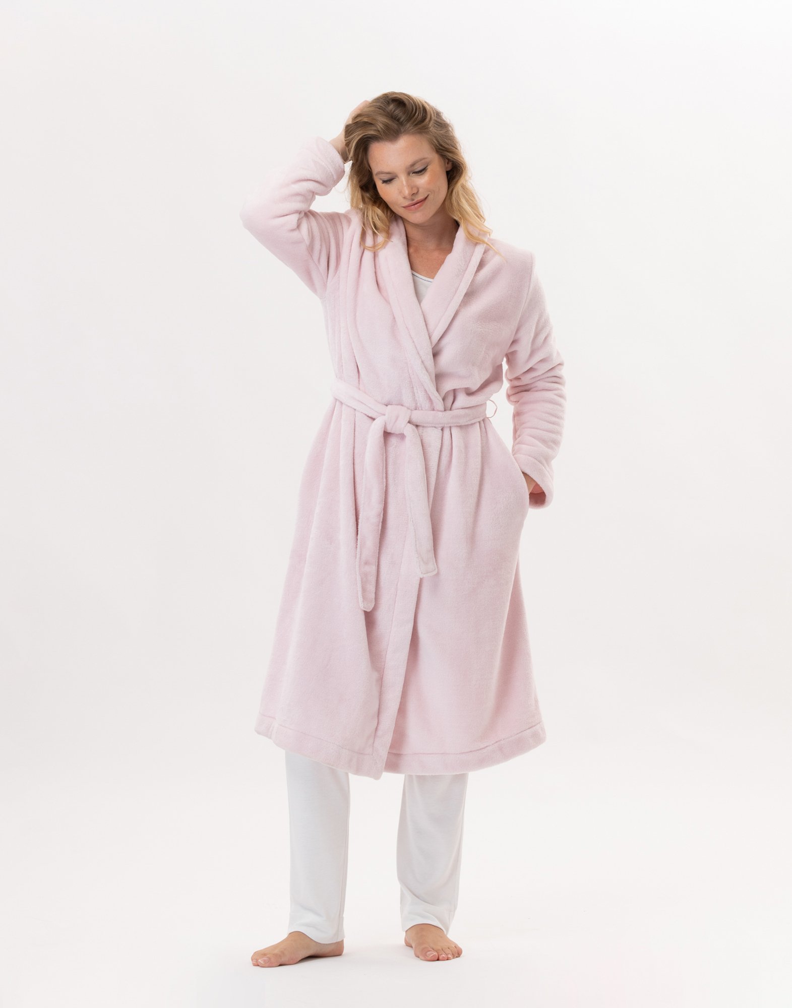 Plush Flannel Robe LE CHAT Pink