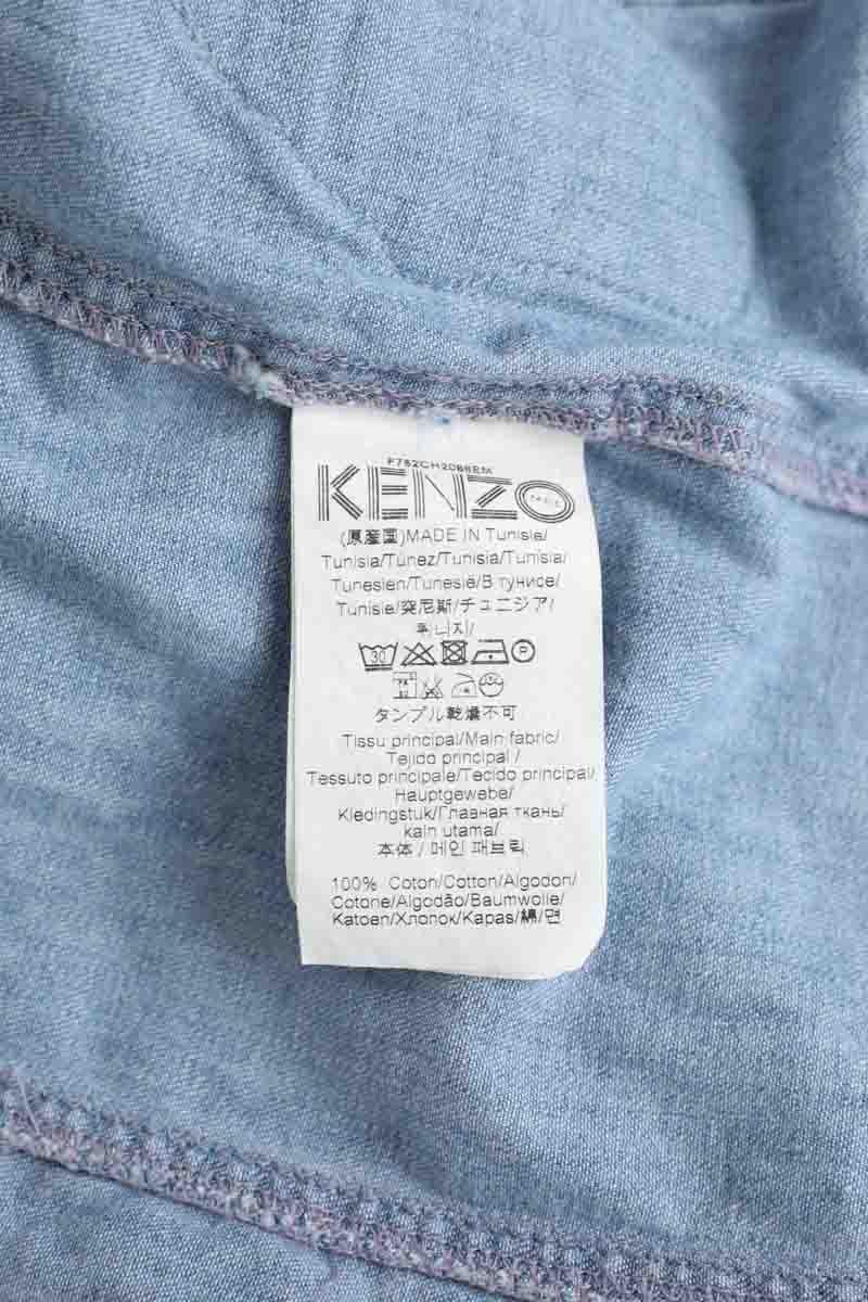 Chemise en coton KENZO - SECONDE MAIN Bleu