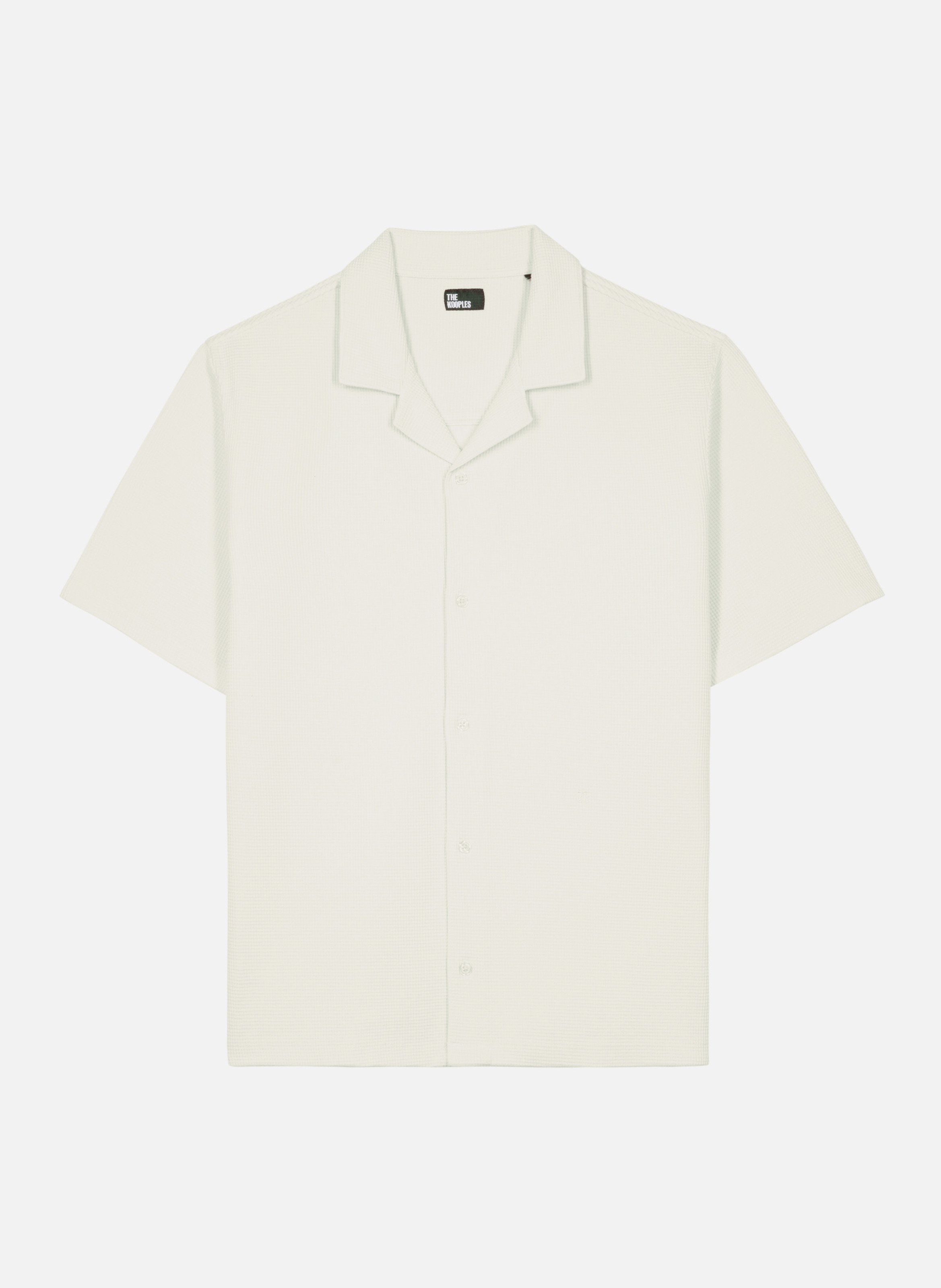 Short-sleeved honeycomb shirt THE KOOPLES Beige