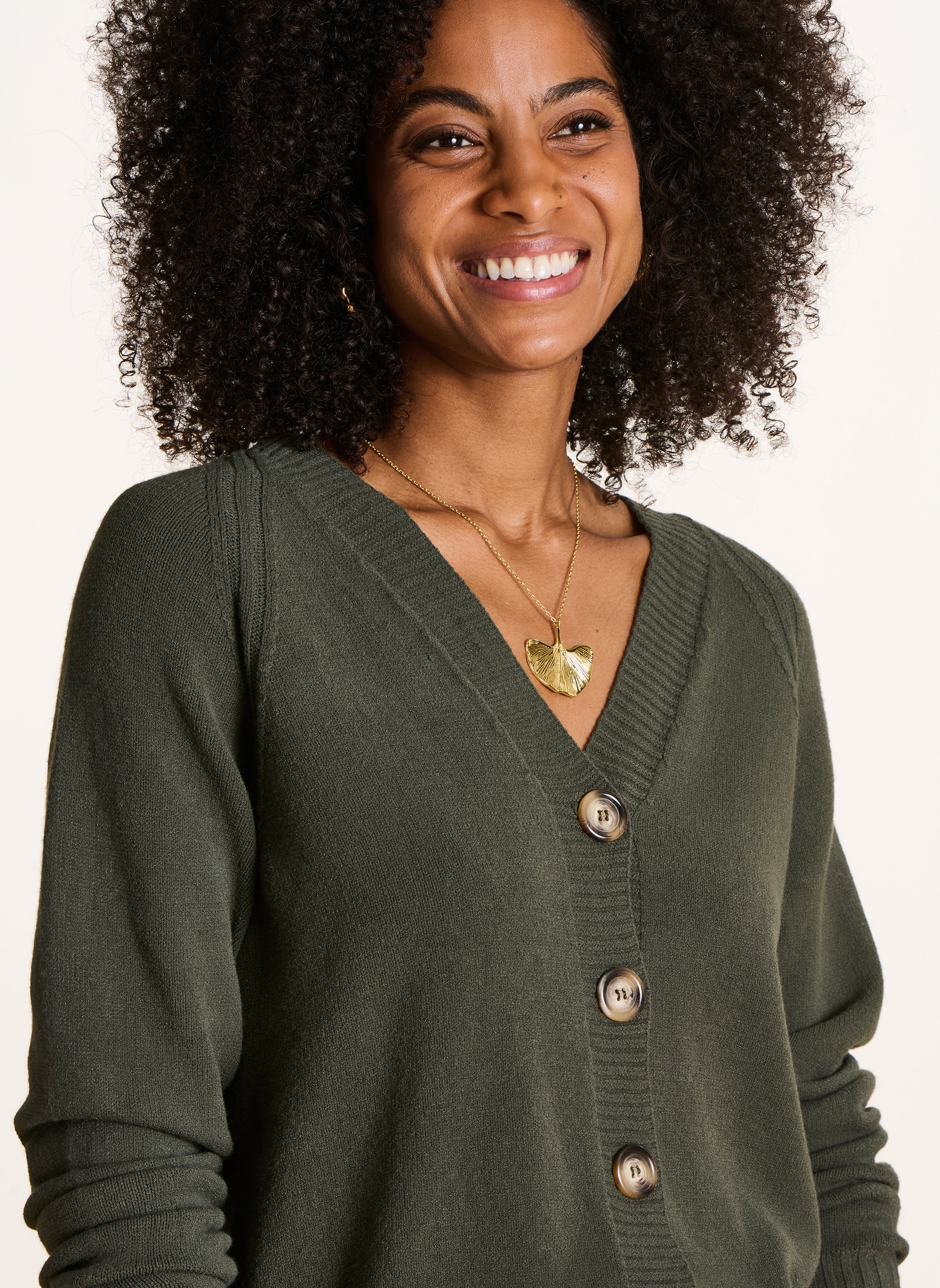 Straight V-neck sleeveless sweater in mixed knit. LA FEE MARABOUTEE Green