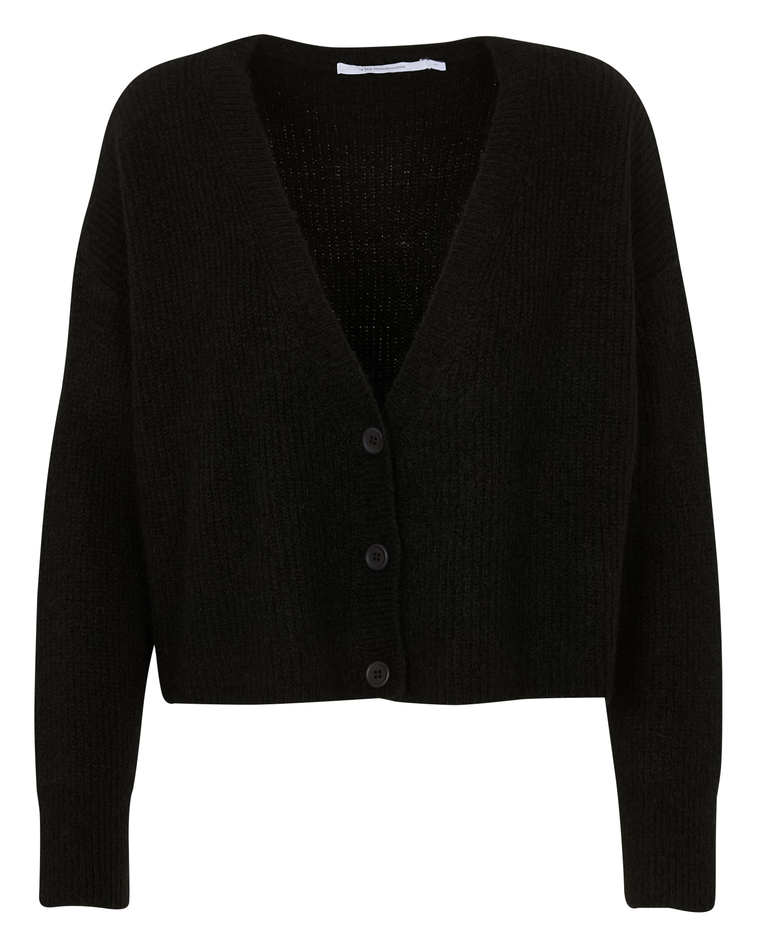 Oversized knitted cardigan LA FEE MARABOUTEE Black