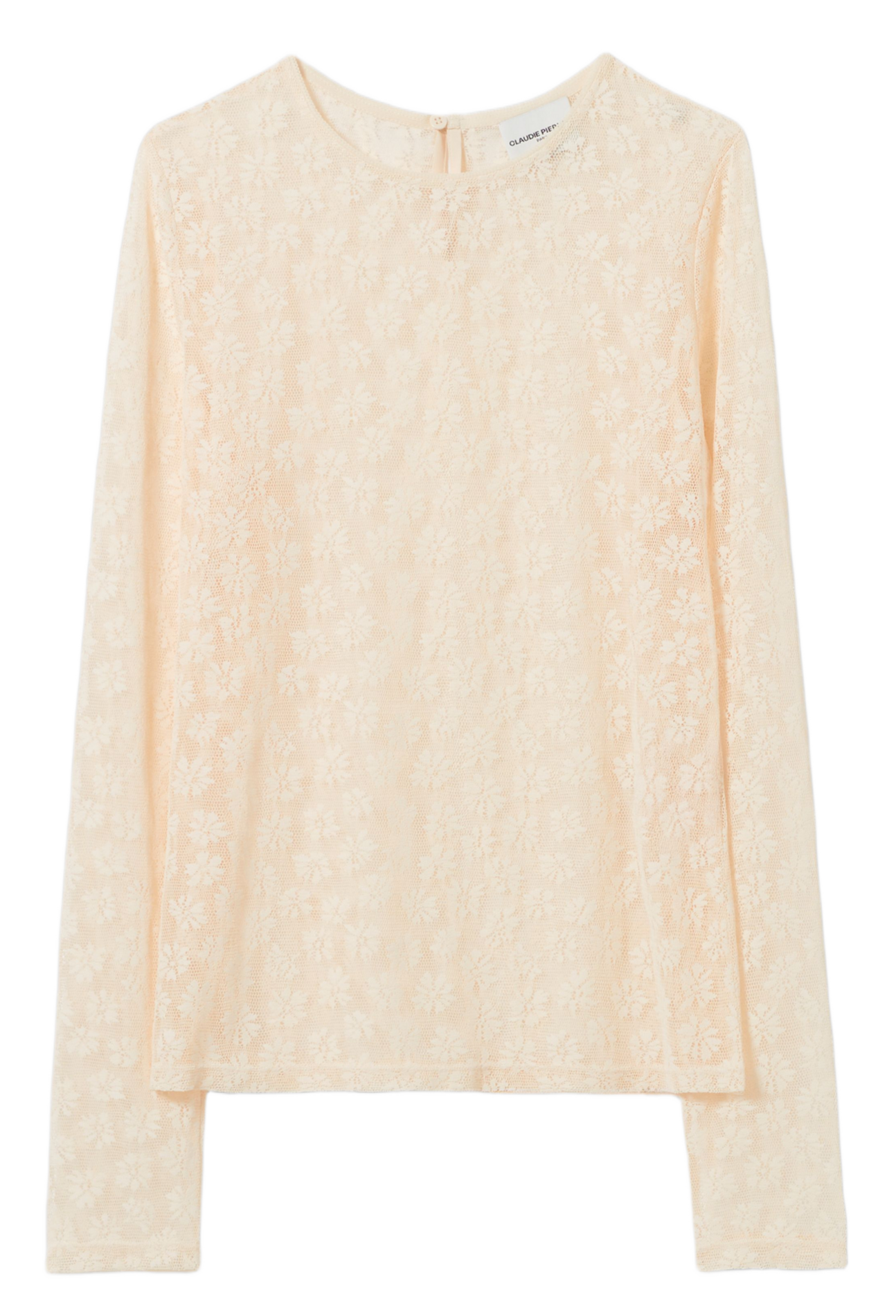 Round neck lace top CLAUDIE PIERLOT Beige