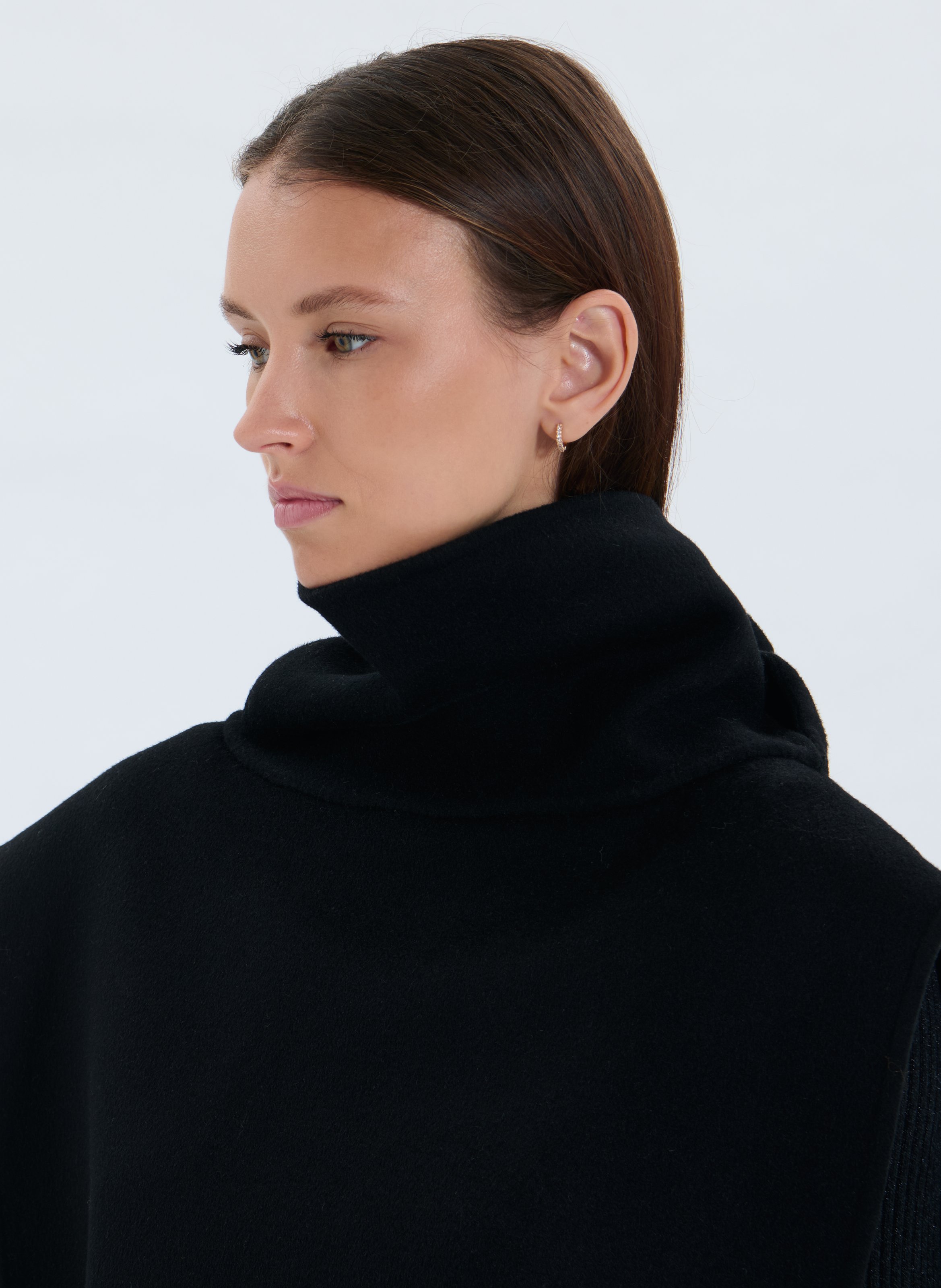 Removable wool-blend stand-up collar ZAPA Black