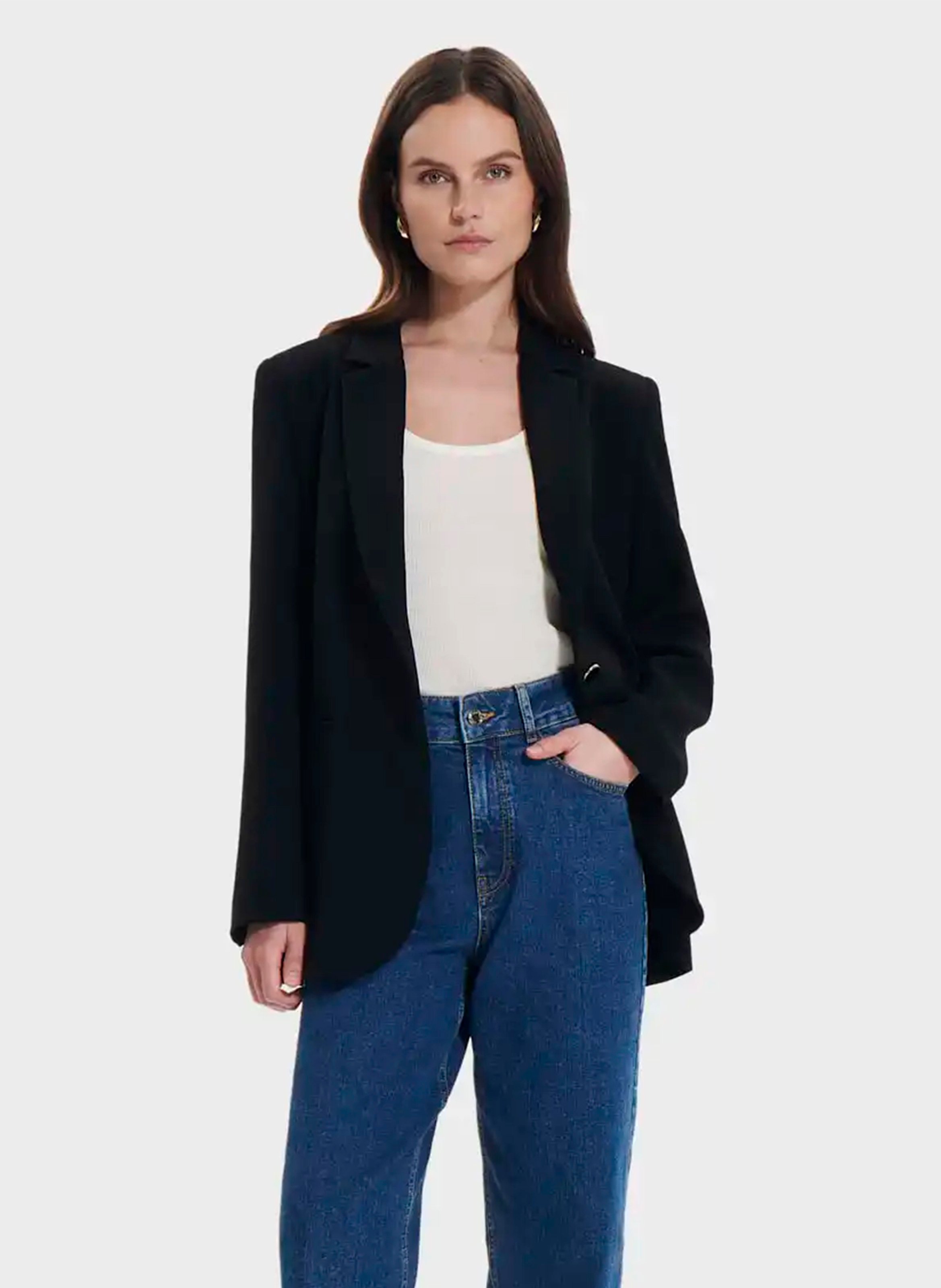 Straight tailored collar jacket ZAPA Black