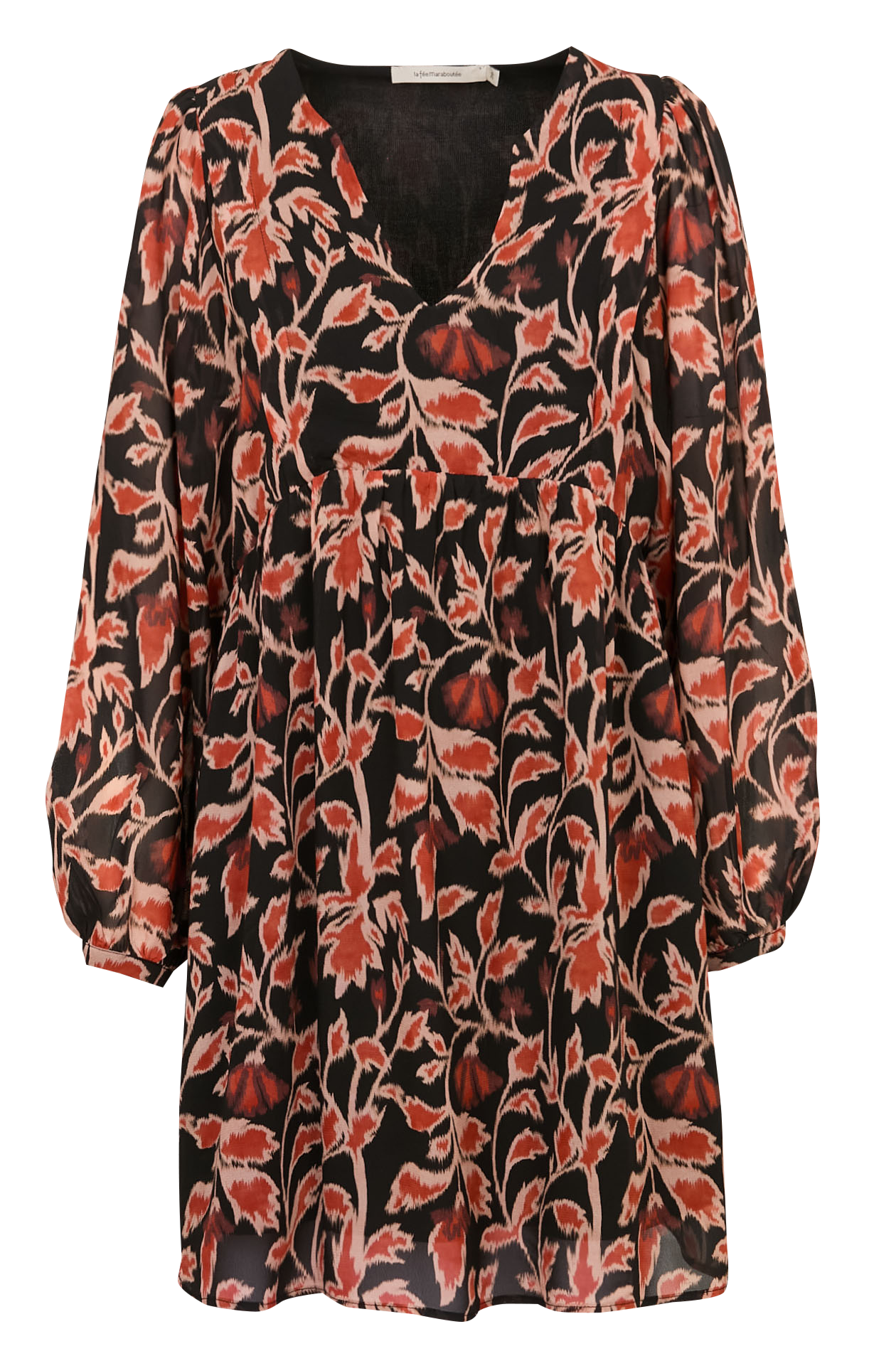 Robe courte col V  LA FEE MARABOUTEE Multicolore