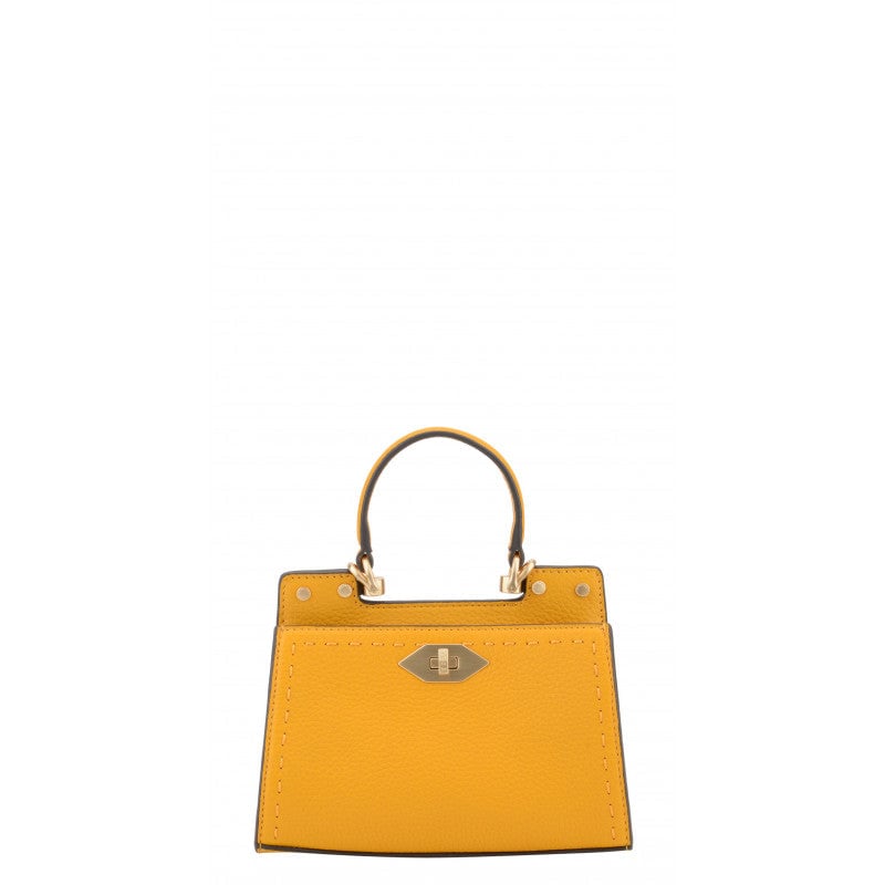 Handbag - cowhide leather POURCHET Red