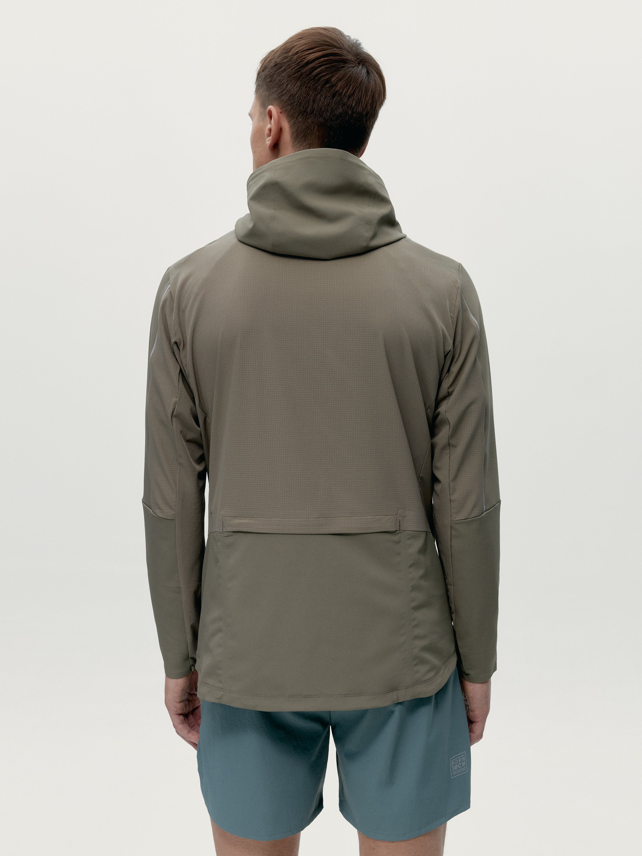 Hooded windbreaker sweatshirt BORN LIVING YOGA Brown