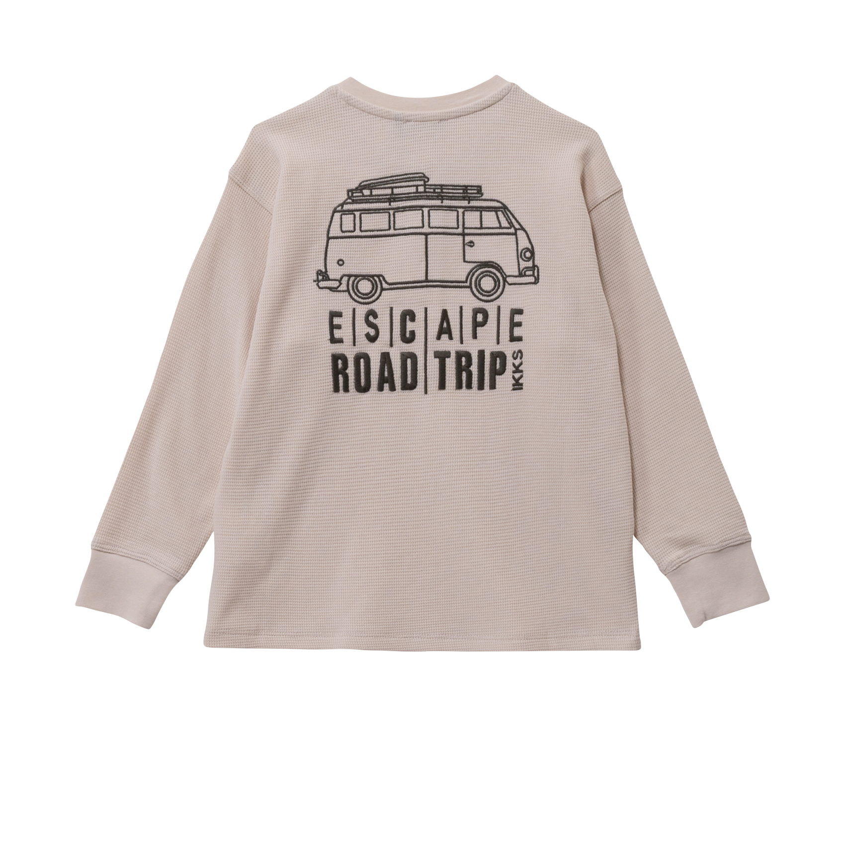 Straight honeycomb t-shirt with embroideries IKKS JUNIOR White