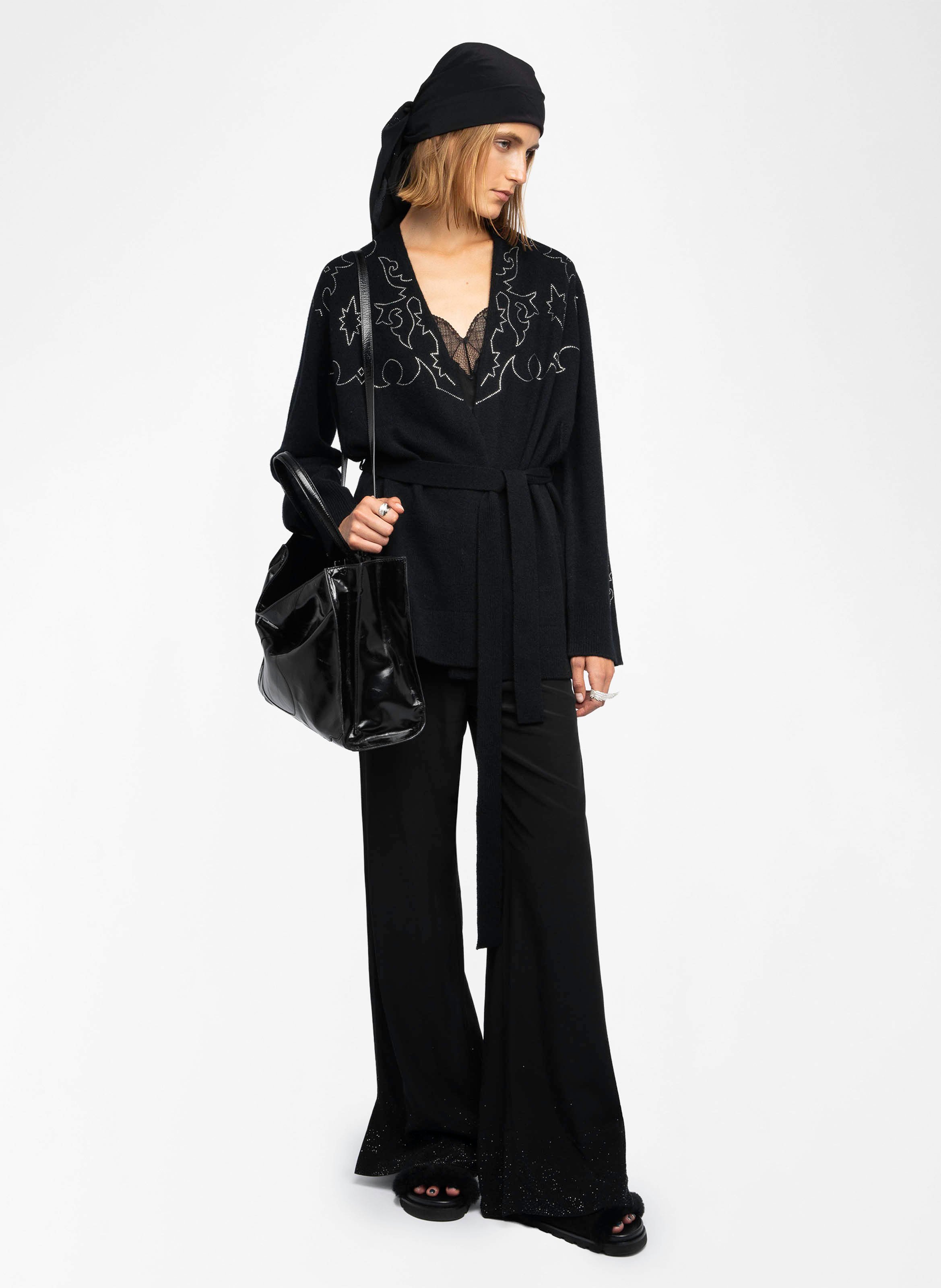 Kaschmir-Strickjacke mit V-Ausschnitt ZADIG&VOLTAIRE Schwarz