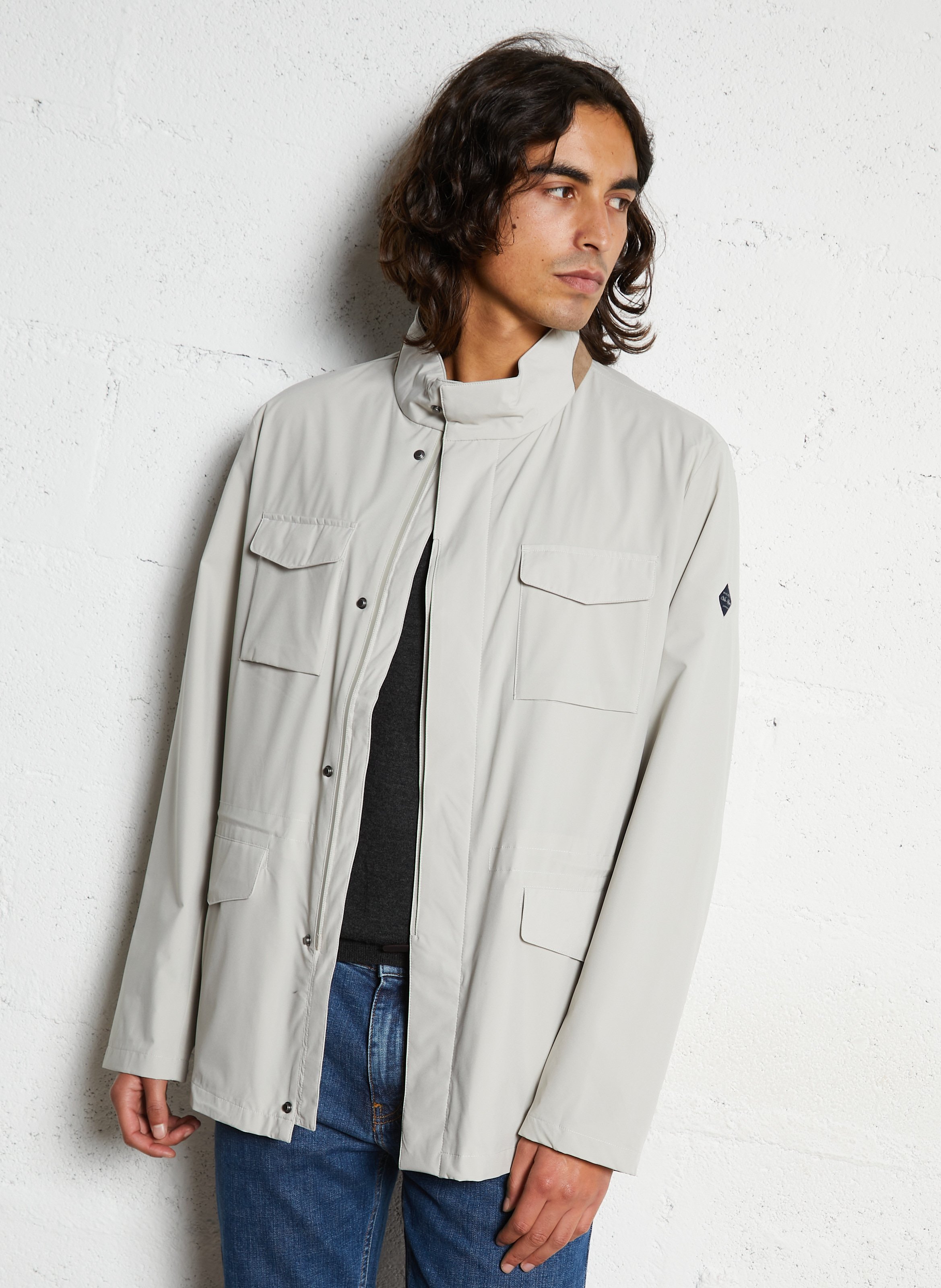 Veste à col montant  HACKETT Marron