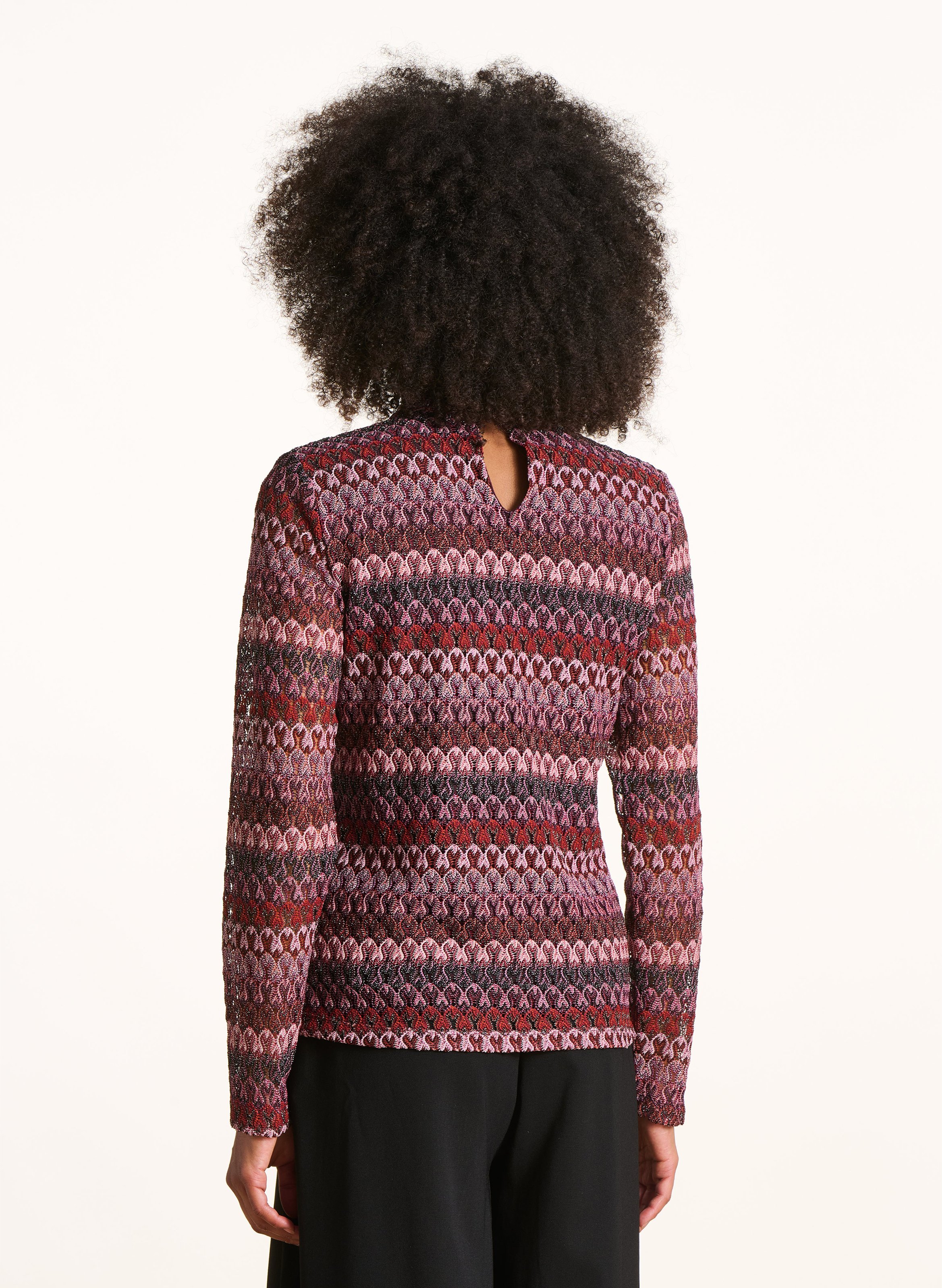 Straight crochet top LA FEE MARABOUTEE Red