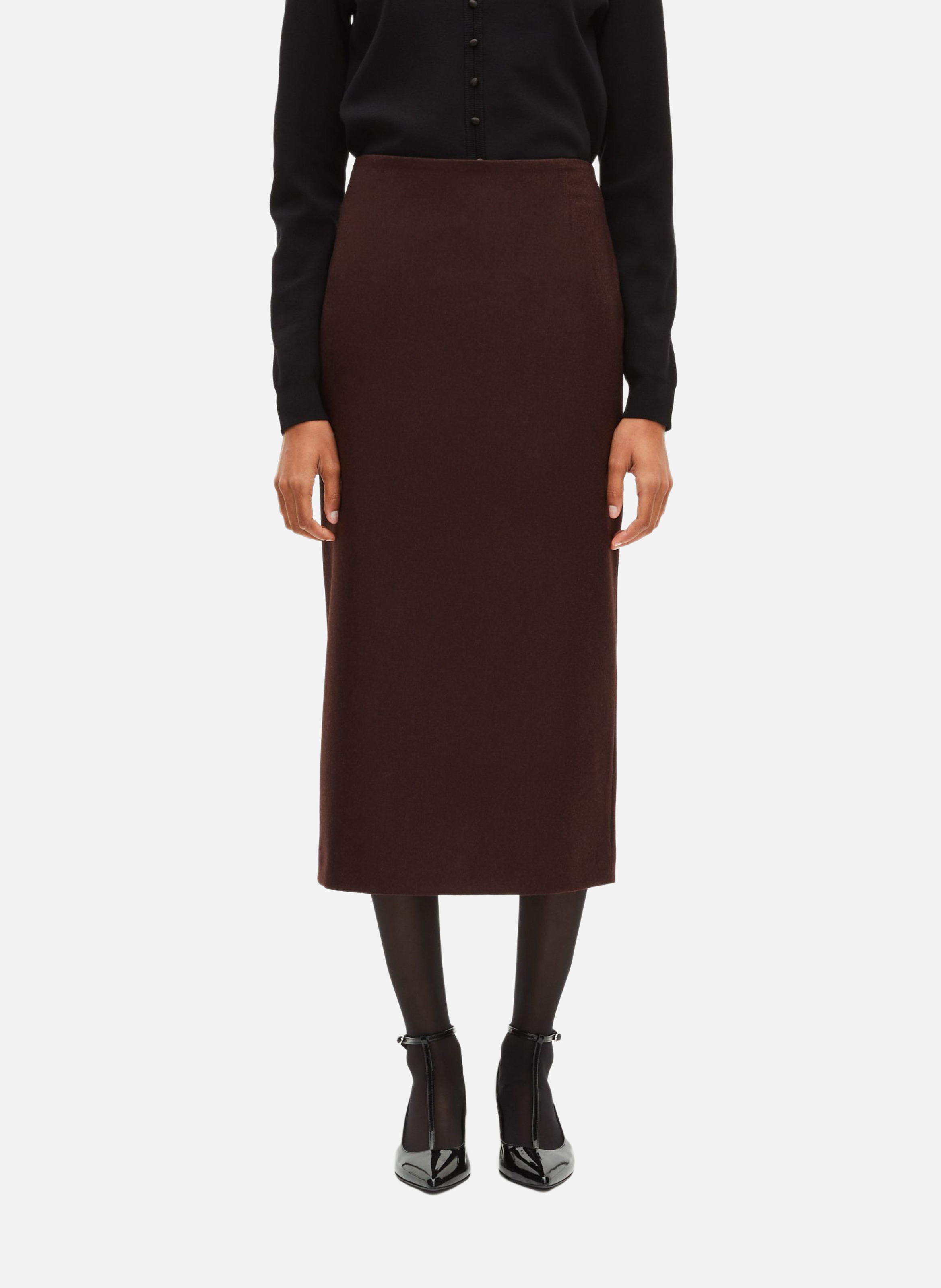 Pencil skirt THE KOOPLES Brown