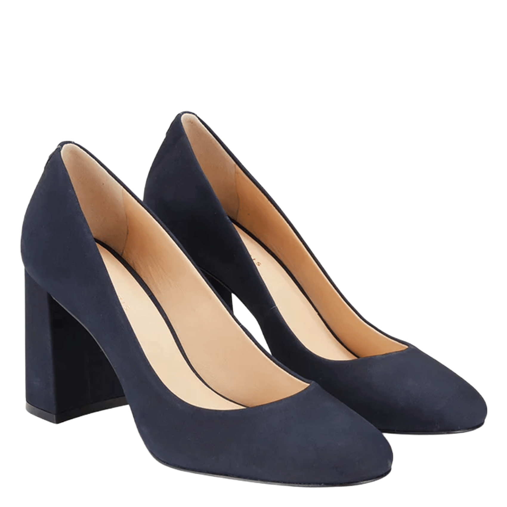 Leren pumps met blokhakken COSMOPARIS Blauw