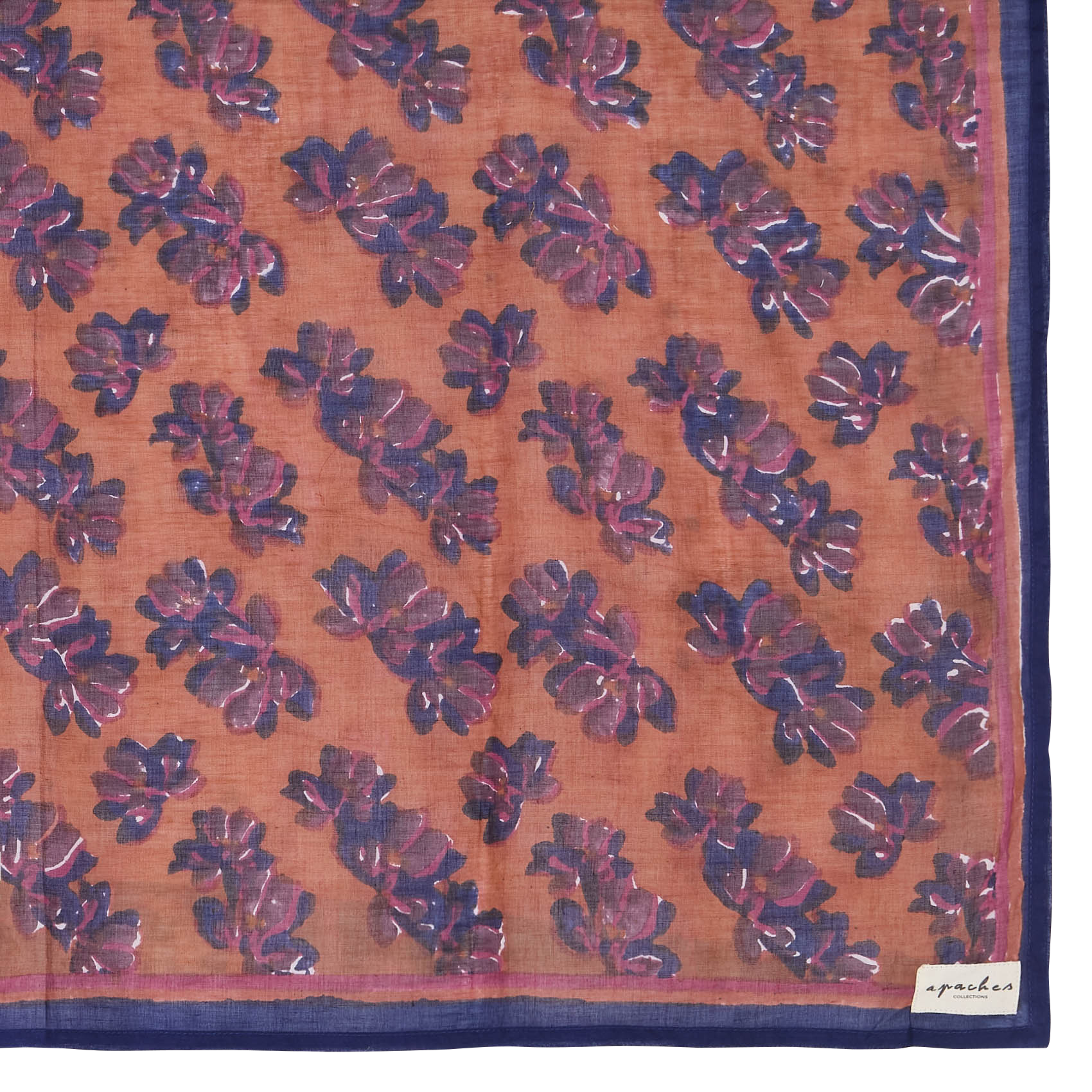 Foulard imprimé en coton APACHES COLLECTIONS Orange