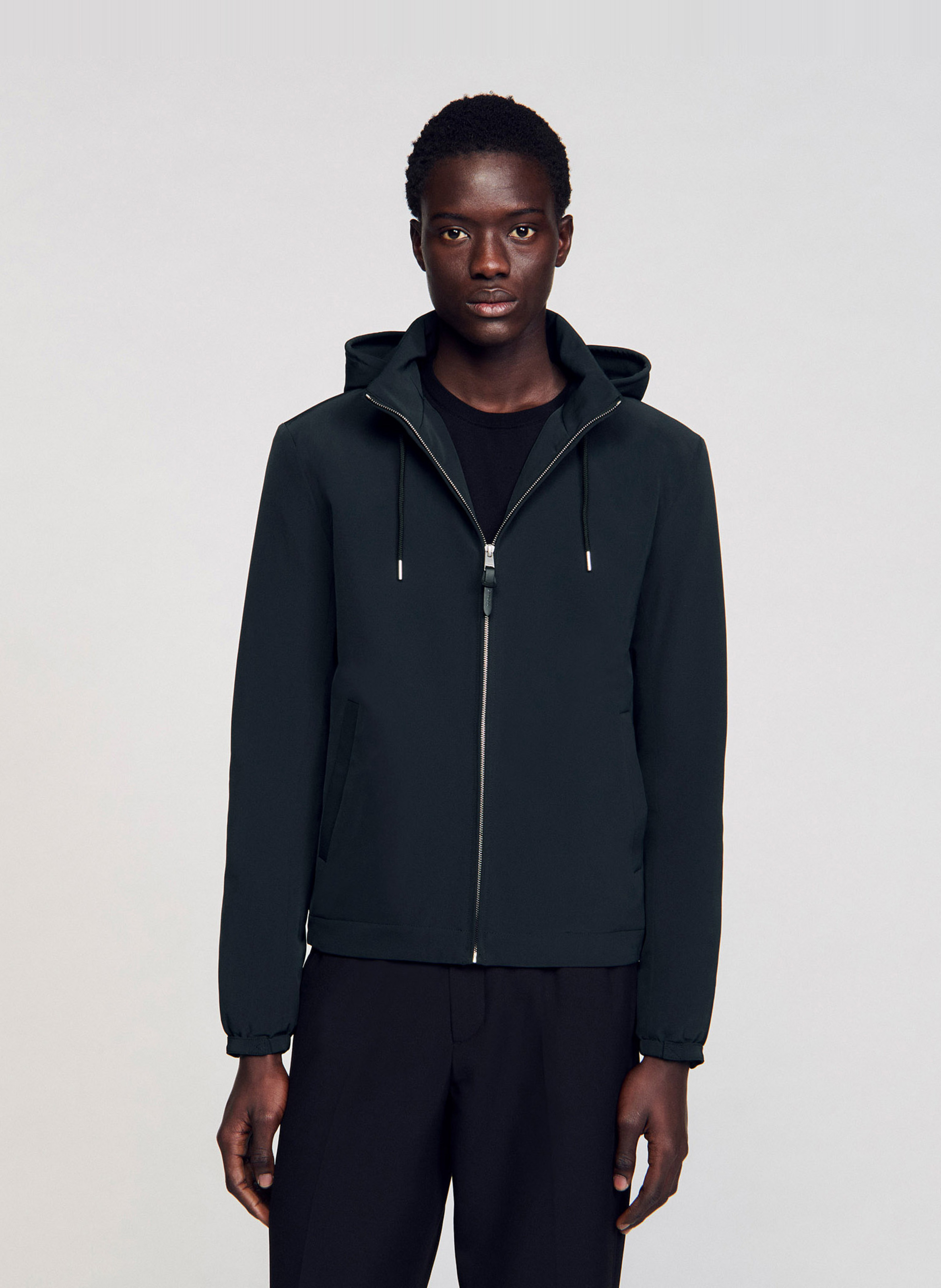 Blouson zippé à capuche SANDRO