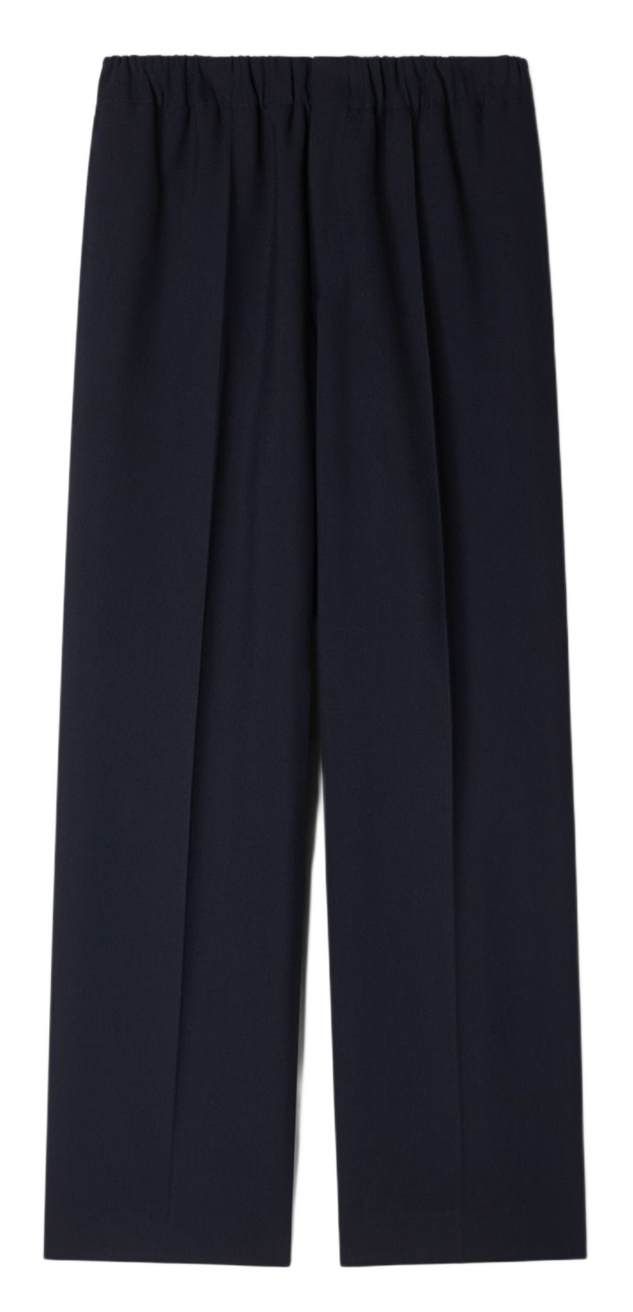 Wijde broek van jersey  Marine