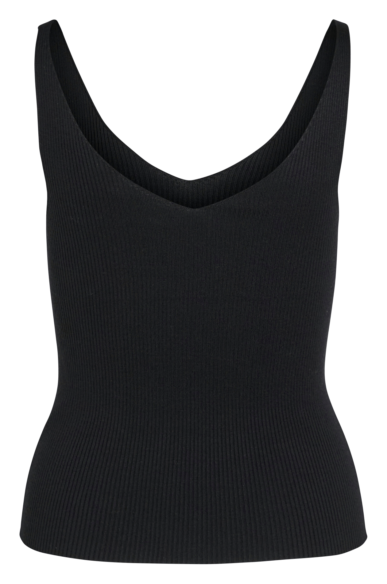 Débardeur ajusté côtelé VILA Noir
