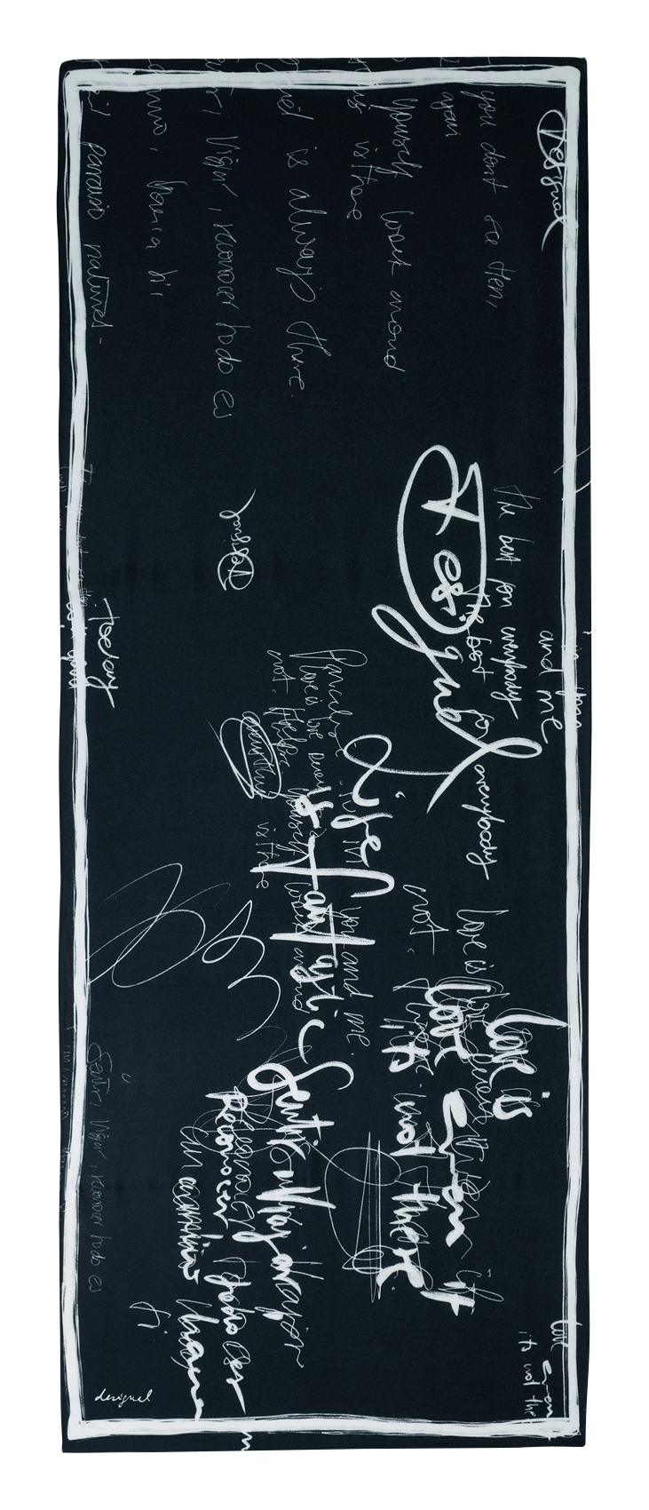 Rechteckiges Tuch mit Print DESIGUAL Schwarz