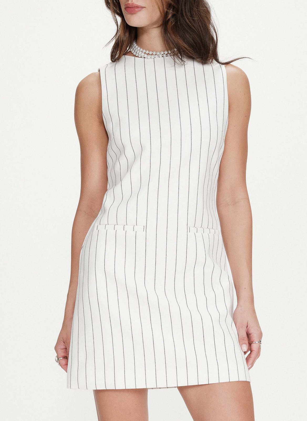 Robe courte col rond GRACE ET MILA Blanc