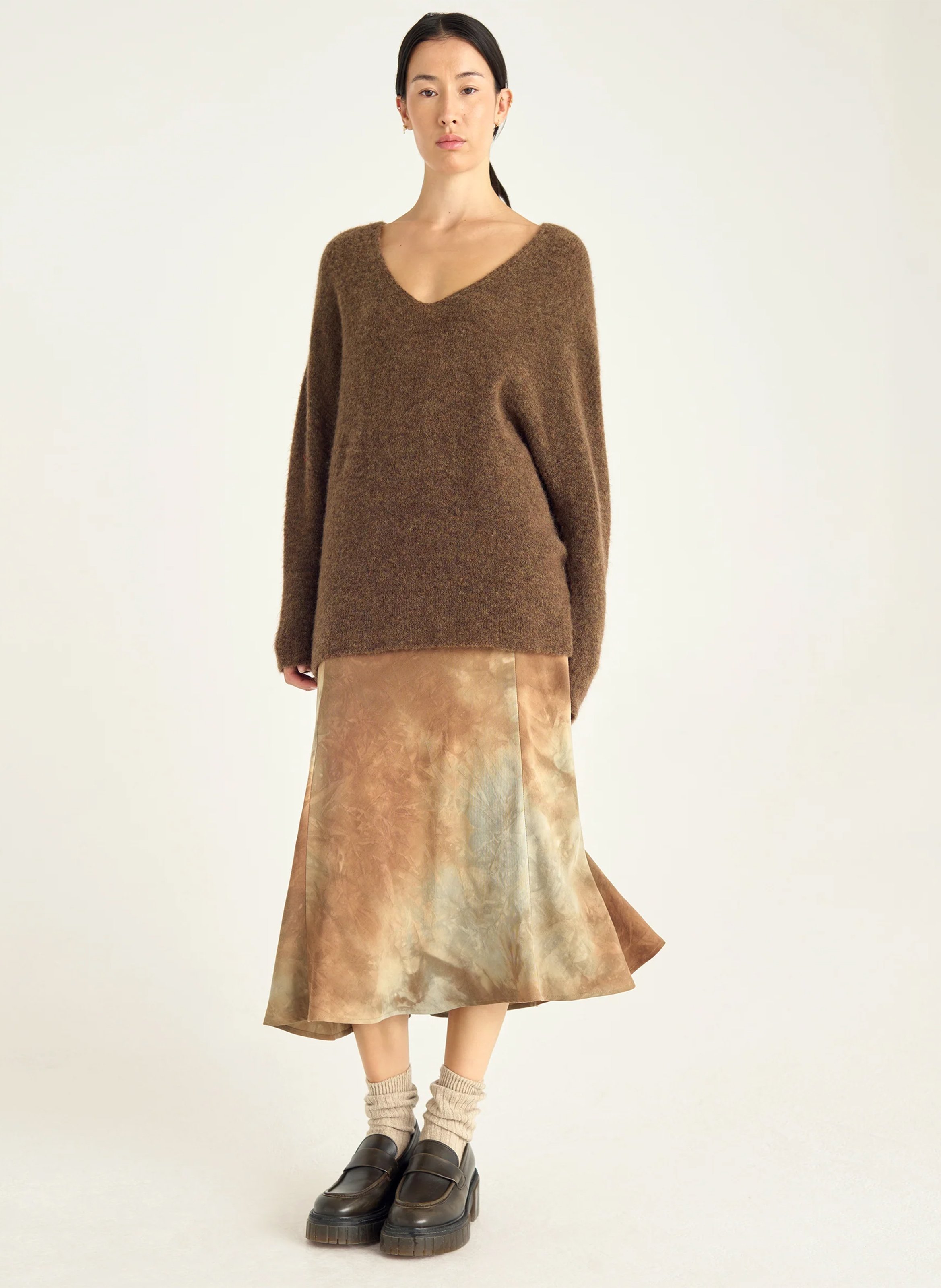 Anel - Bedruckter Midirock ACOTE Schwarz