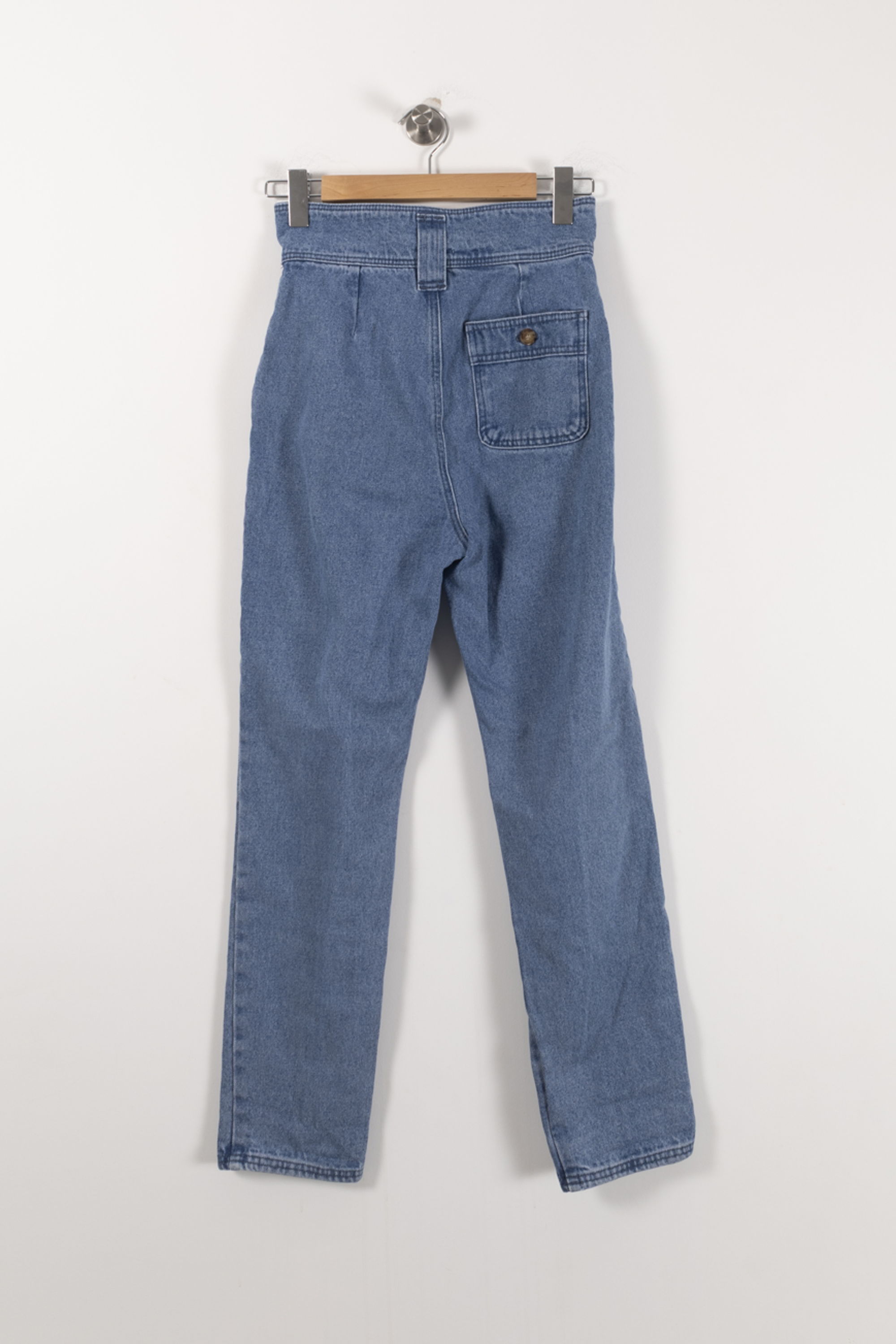 Cropped slim jeans with studs SEZANE - Seconde main Blue
