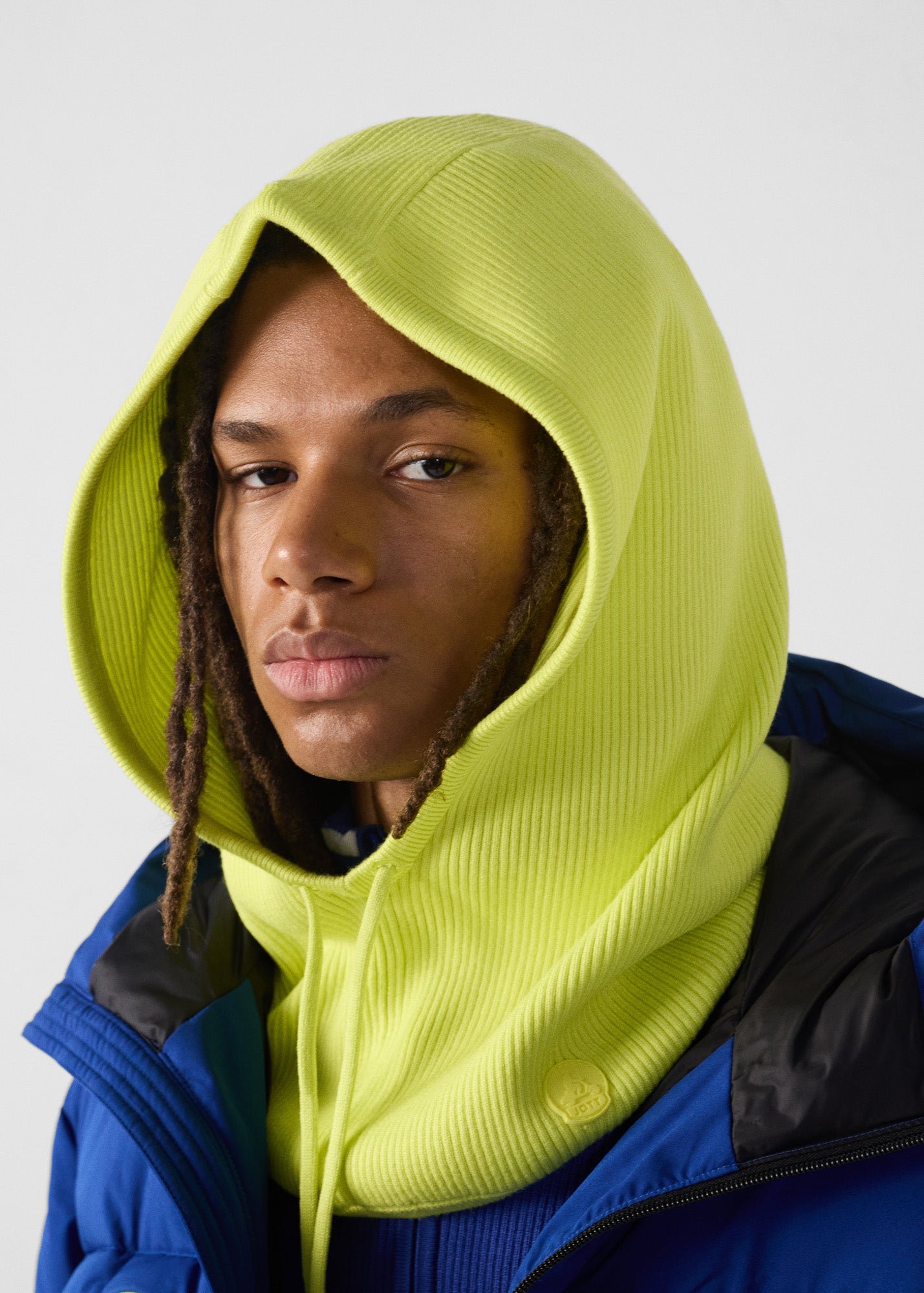 Knit hooded cagoule JOTT Yellow