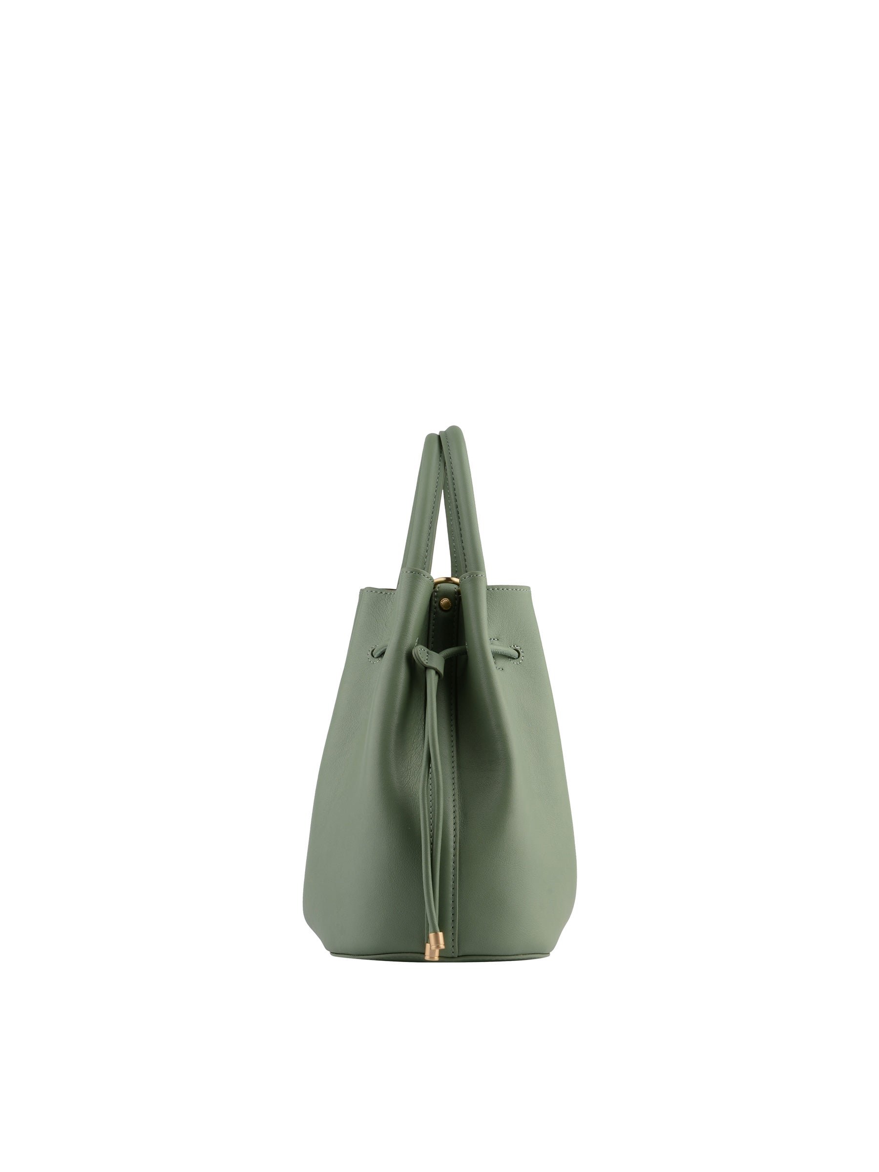 Calfskin leather handbag POURCHET Green