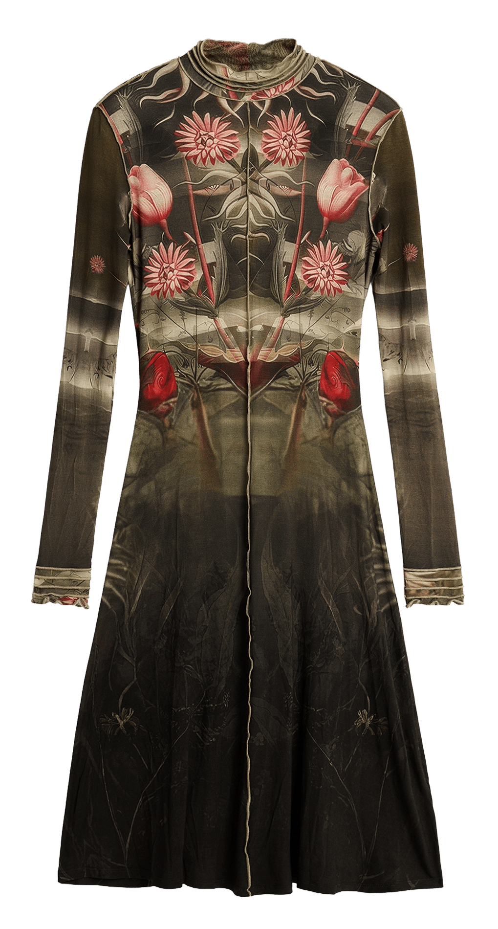 Ausgestelltes Strickkleid  DESIGUAL Schwarz