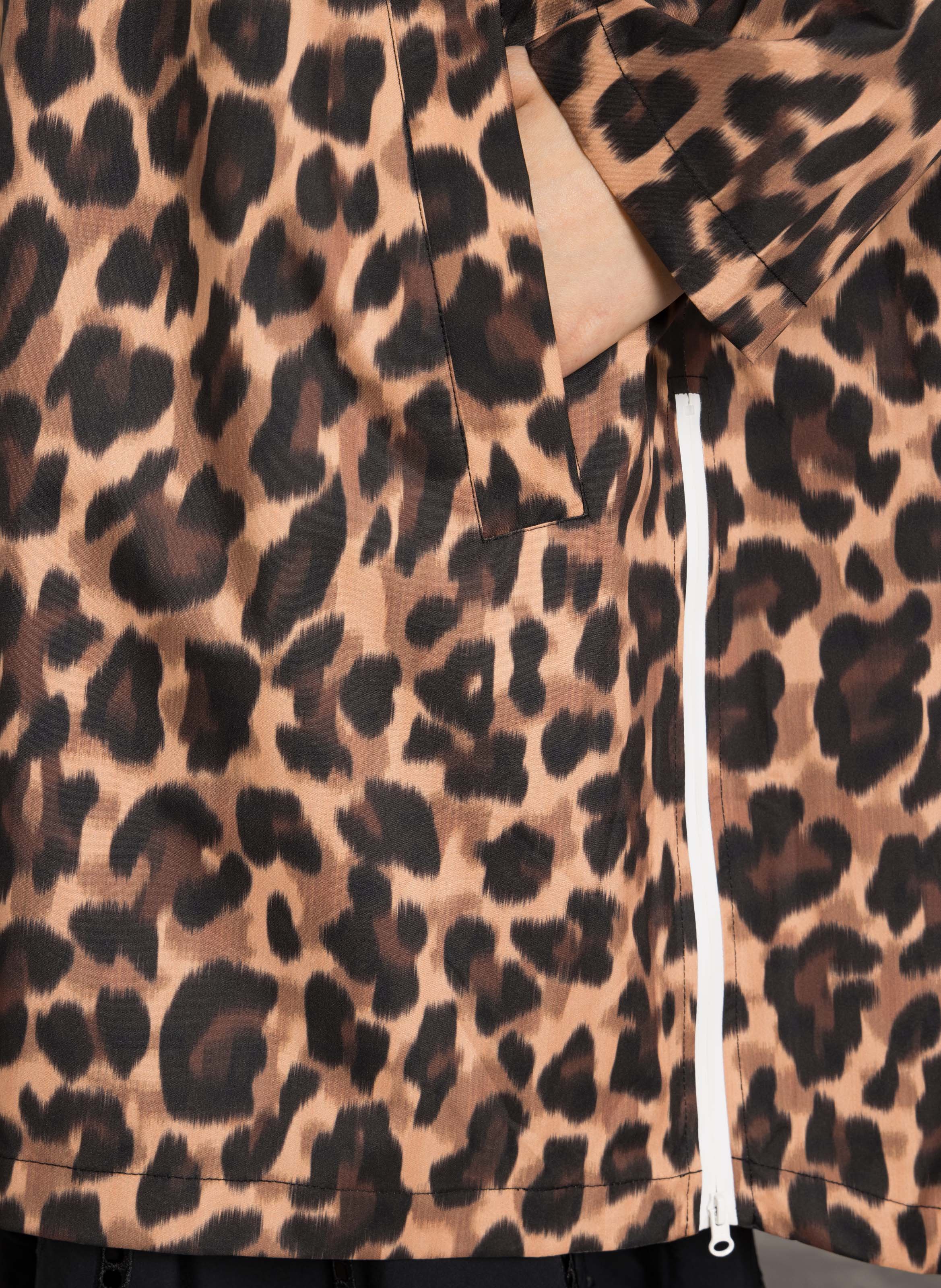 Loose-fit raincoat with hood FLOTTE Brown