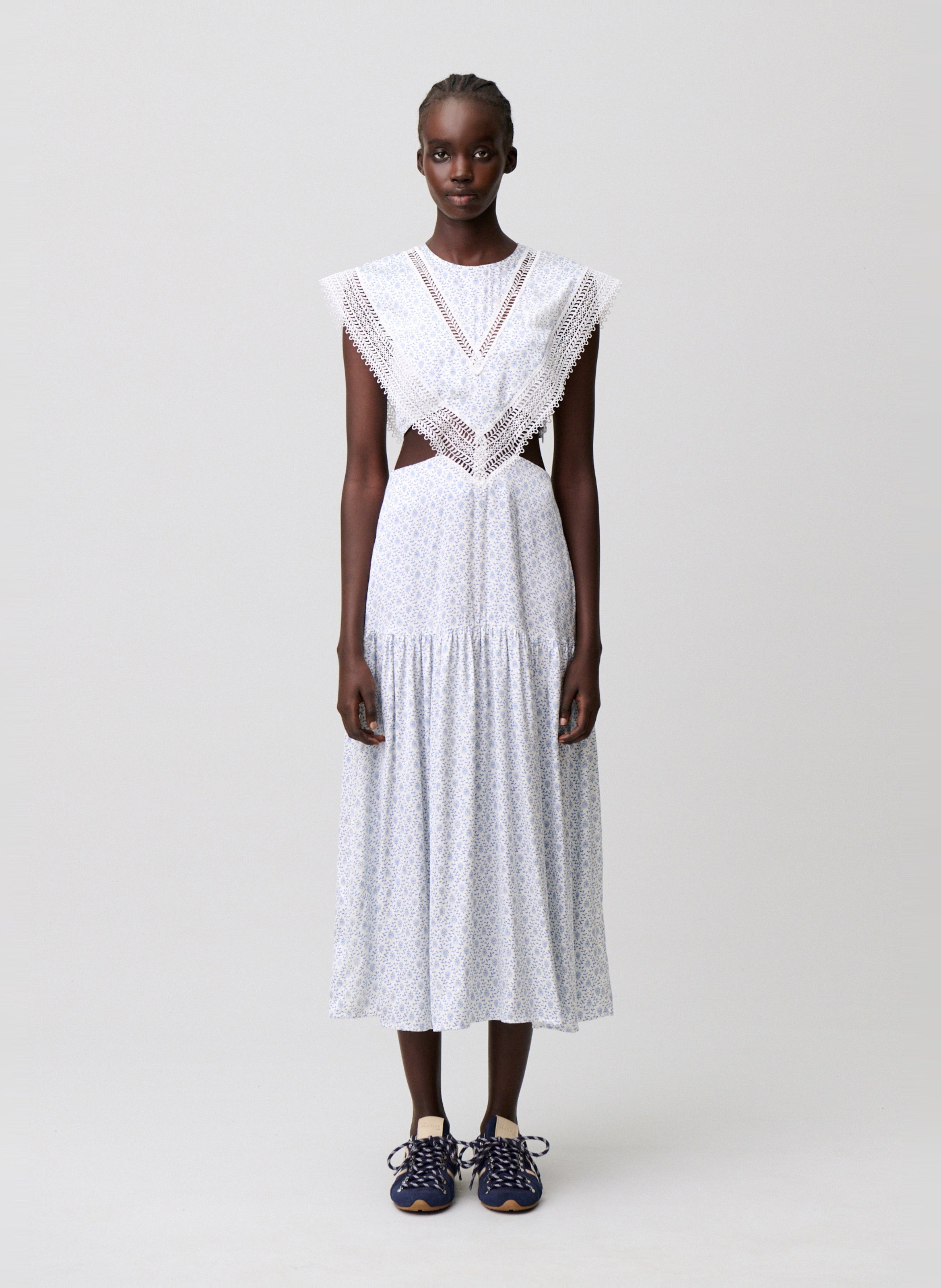 Robe midi à imprimé fleuri CLAUDIE PIERLOT Multicolore