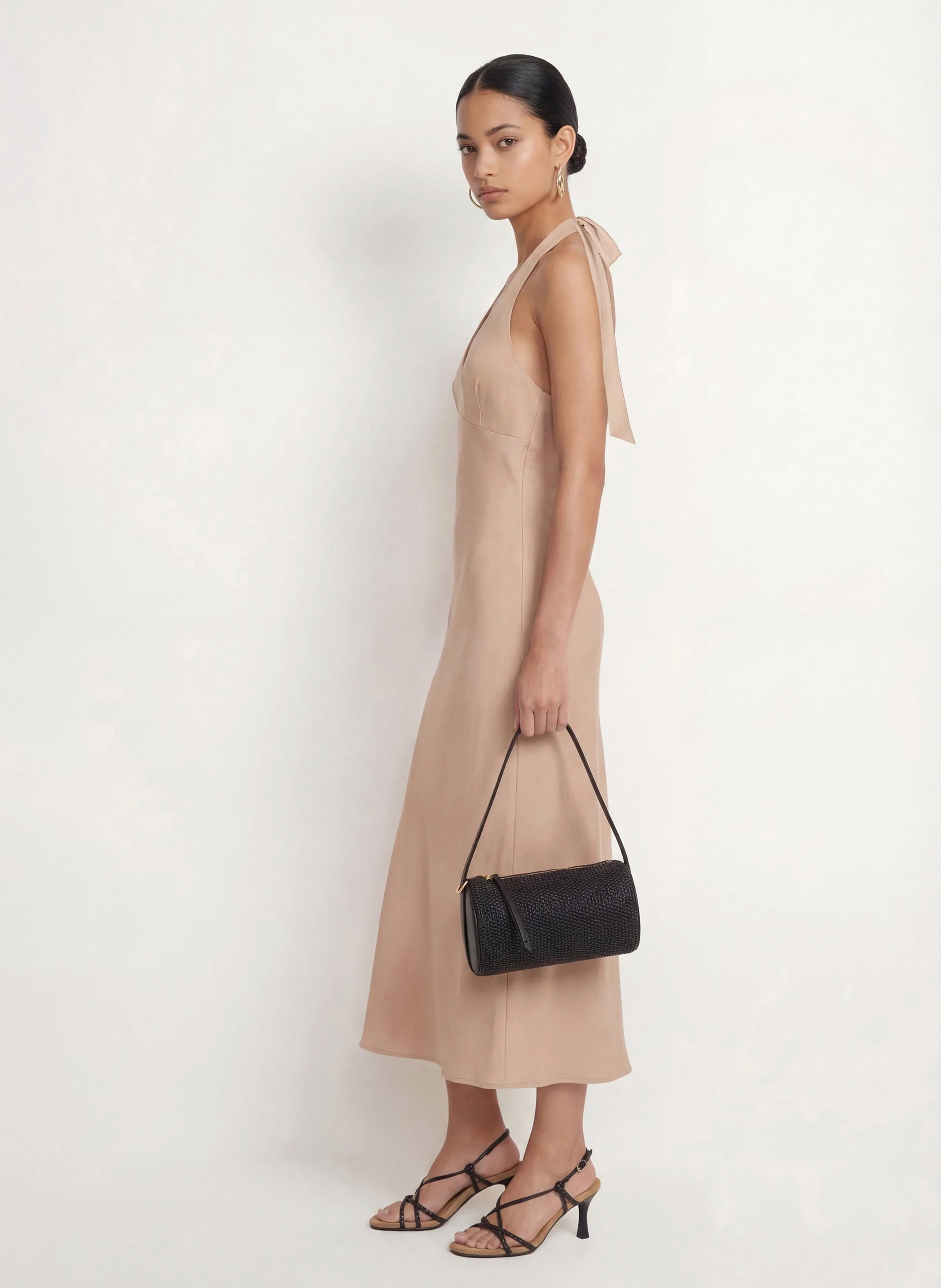 Robe longue col V KOOKAI Rose