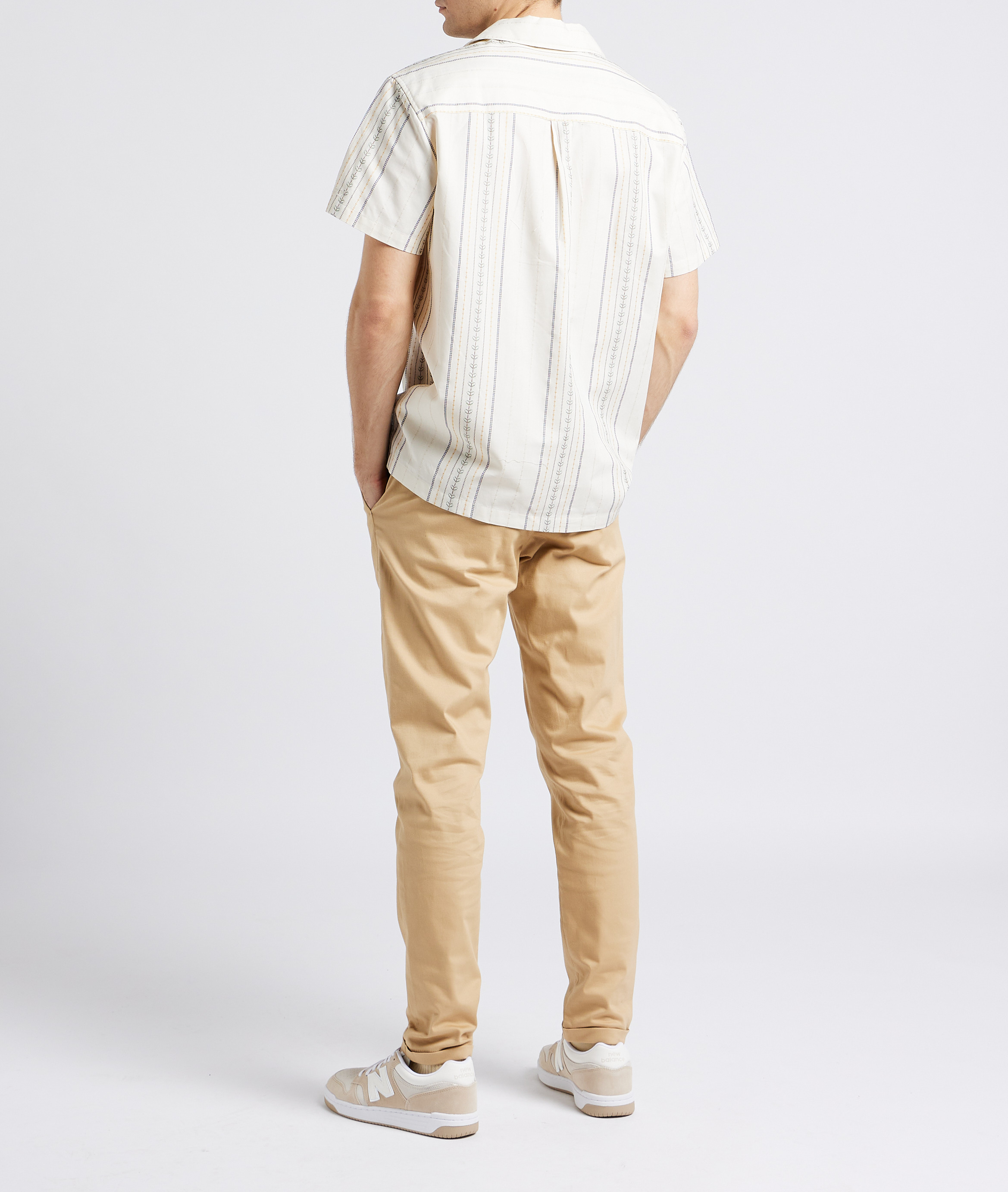 Slim-fit stretch cotton chinos LES DEUX Beige