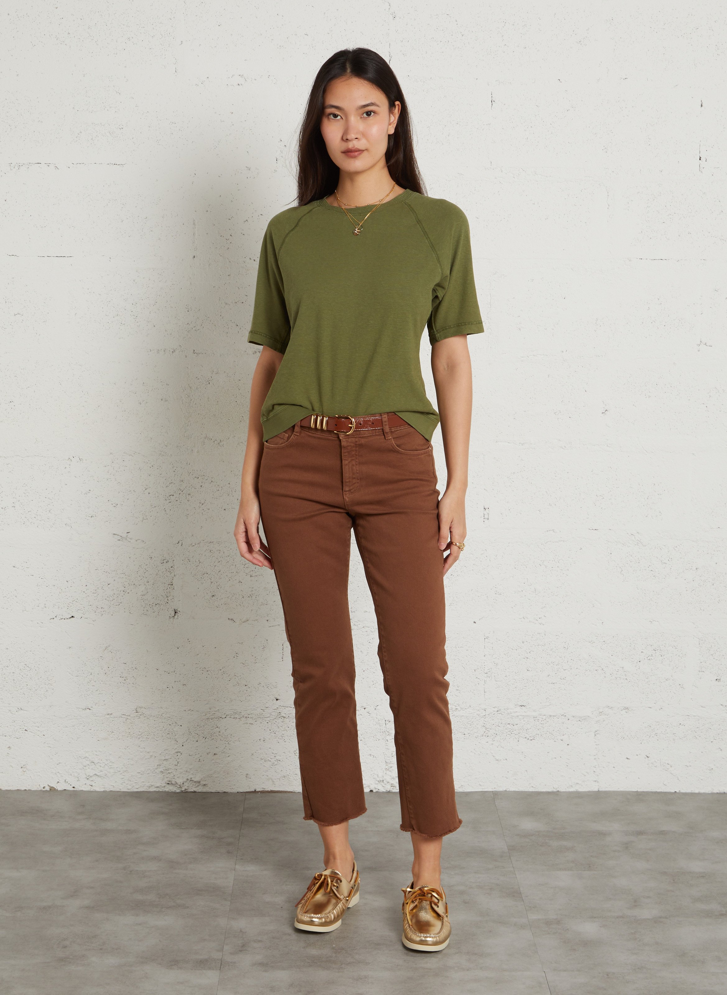 Rechte 7/8-jeans met 5 zakken MAISON 123 Bruin