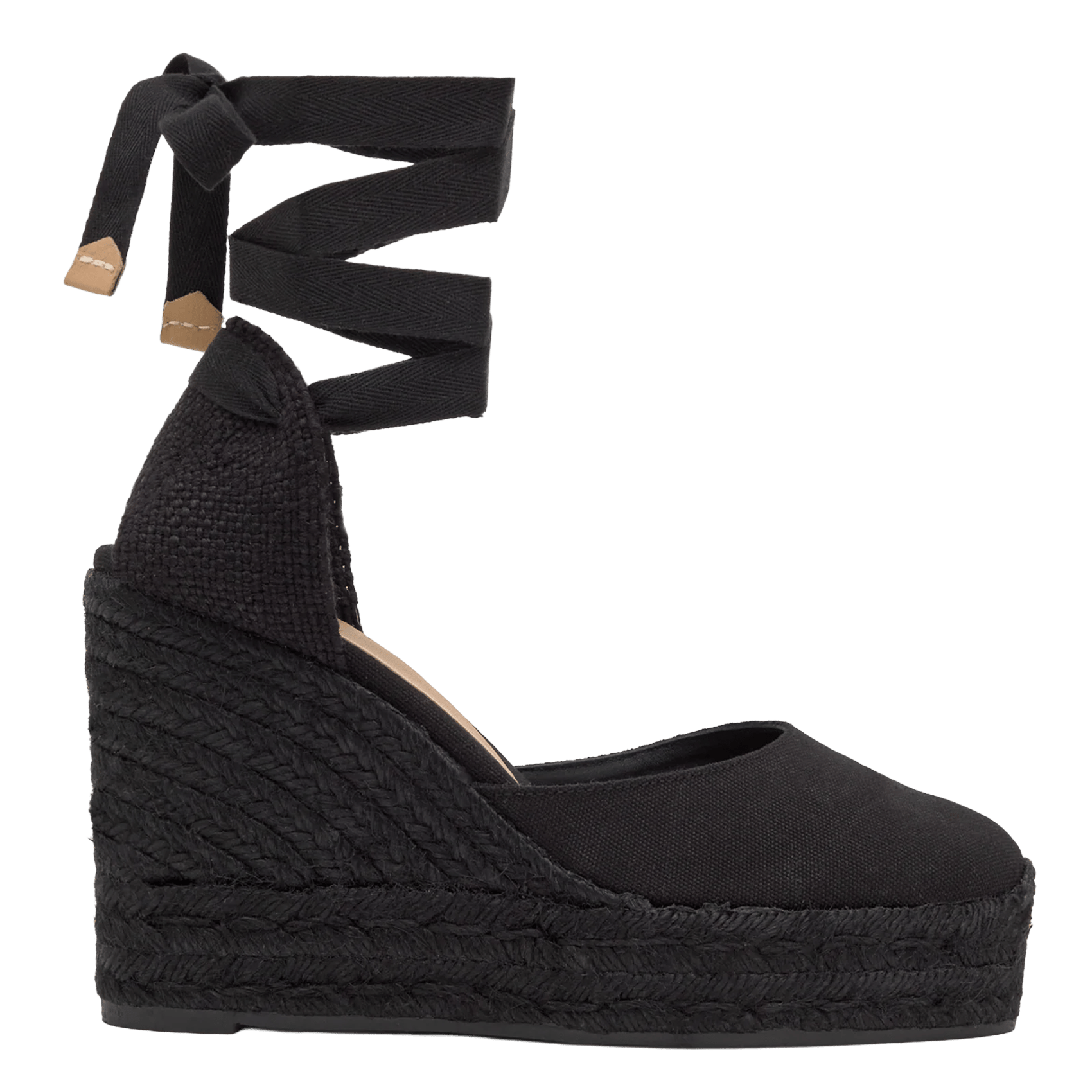 Espadrilles compensées unies CASTANER Noir